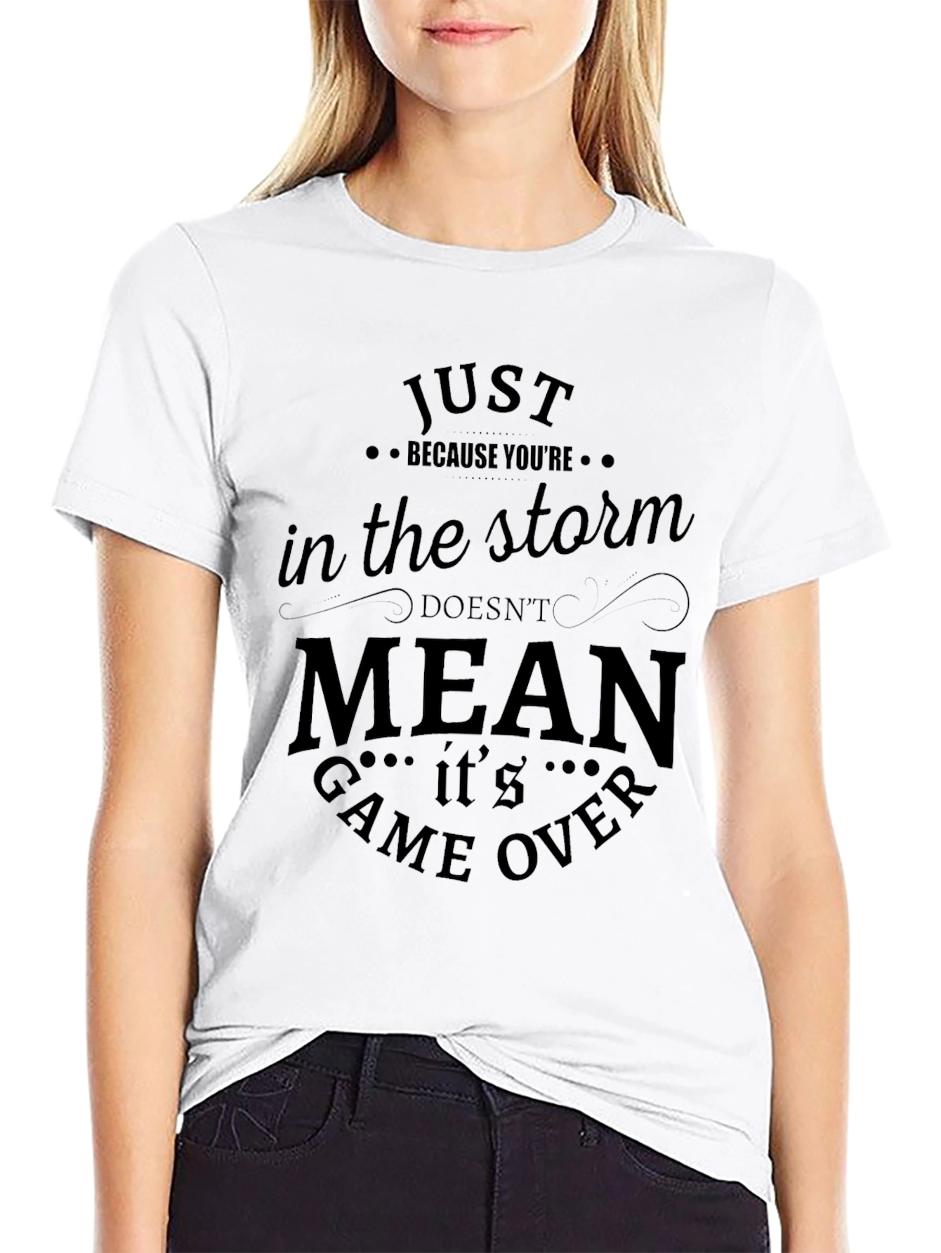 Storm Quote Black Graphic T-Shirt