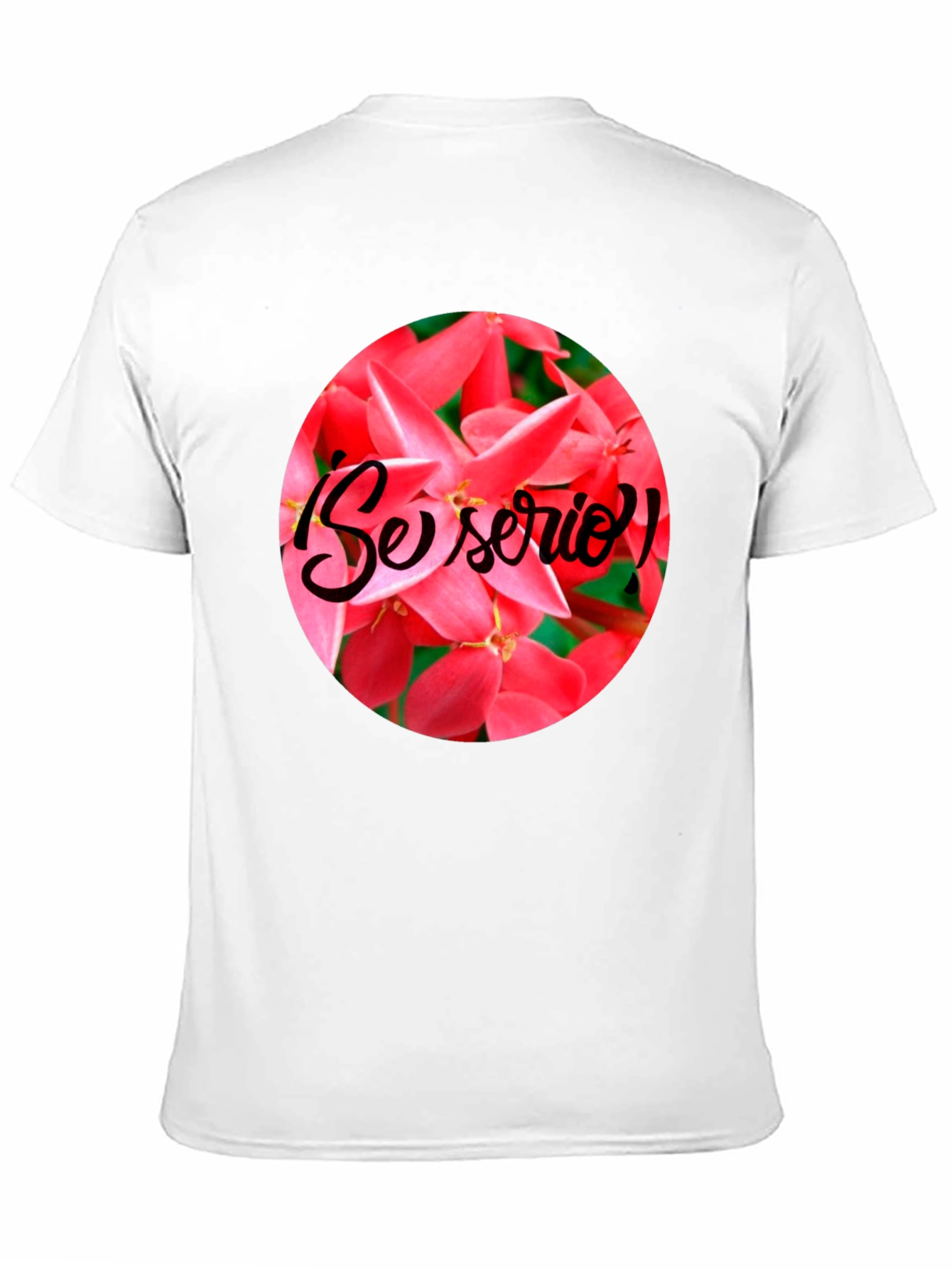 Floral Se Serio! Black T-Shirt