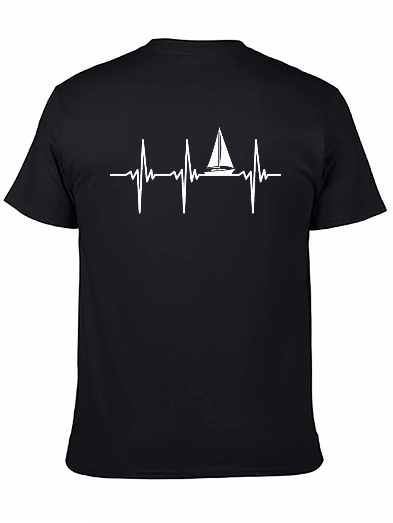Sailboat Heartbeat T-Shirt - Boating Life Line Tee