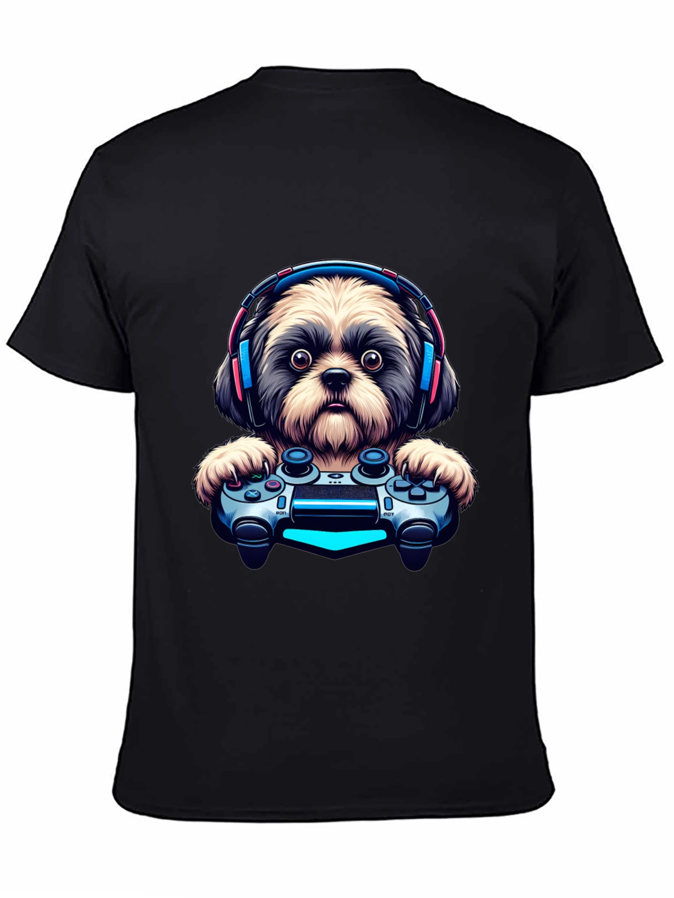 Gamer Dog T-Shirt - Playful Pet Design