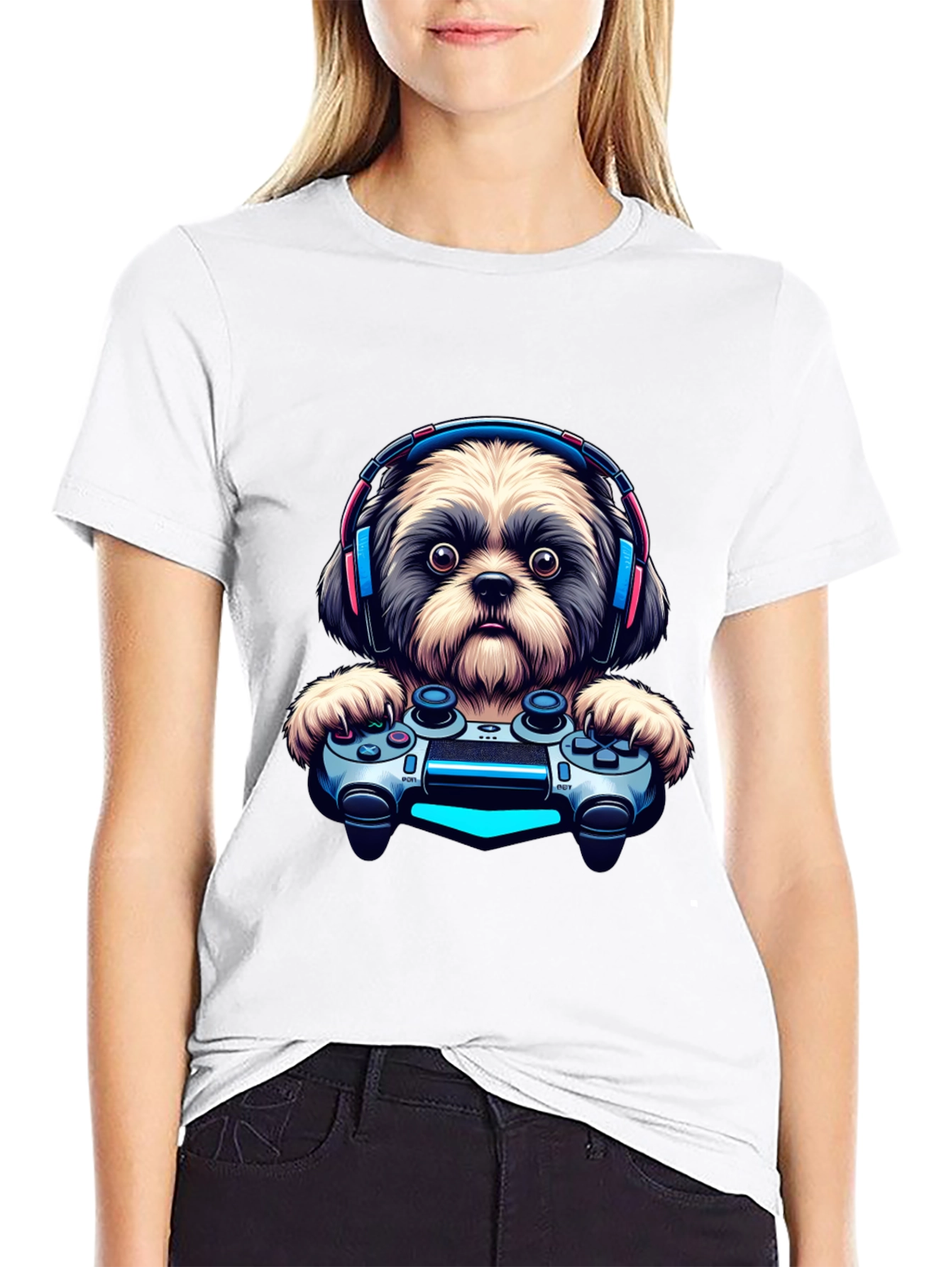 Gamer Dog T-Shirt - Playful Pet Design