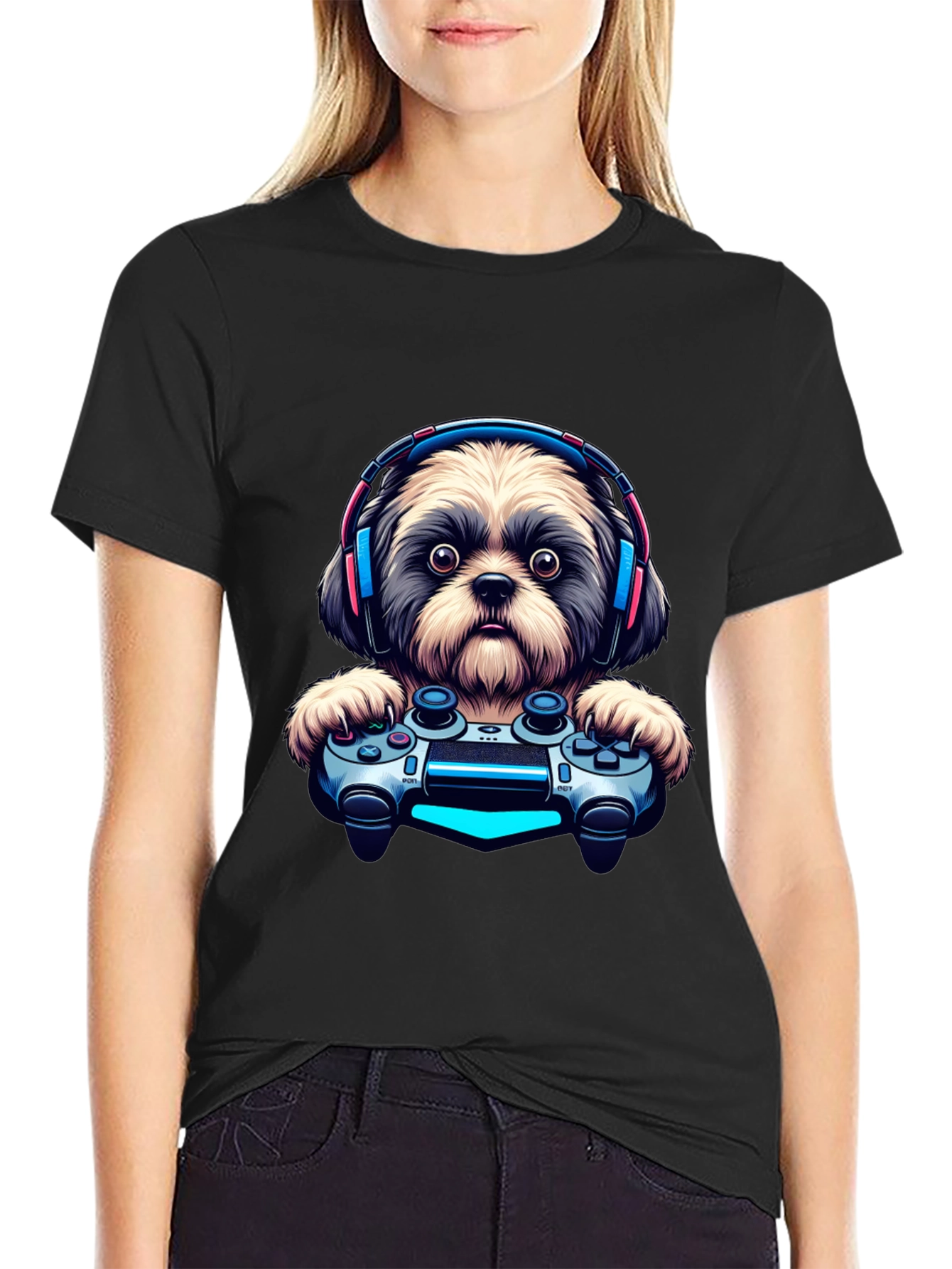 Gamer Dog T-Shirt - Playful Pet Design