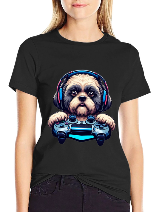 Gamer Dog T-Shirt - Playful Pet Design