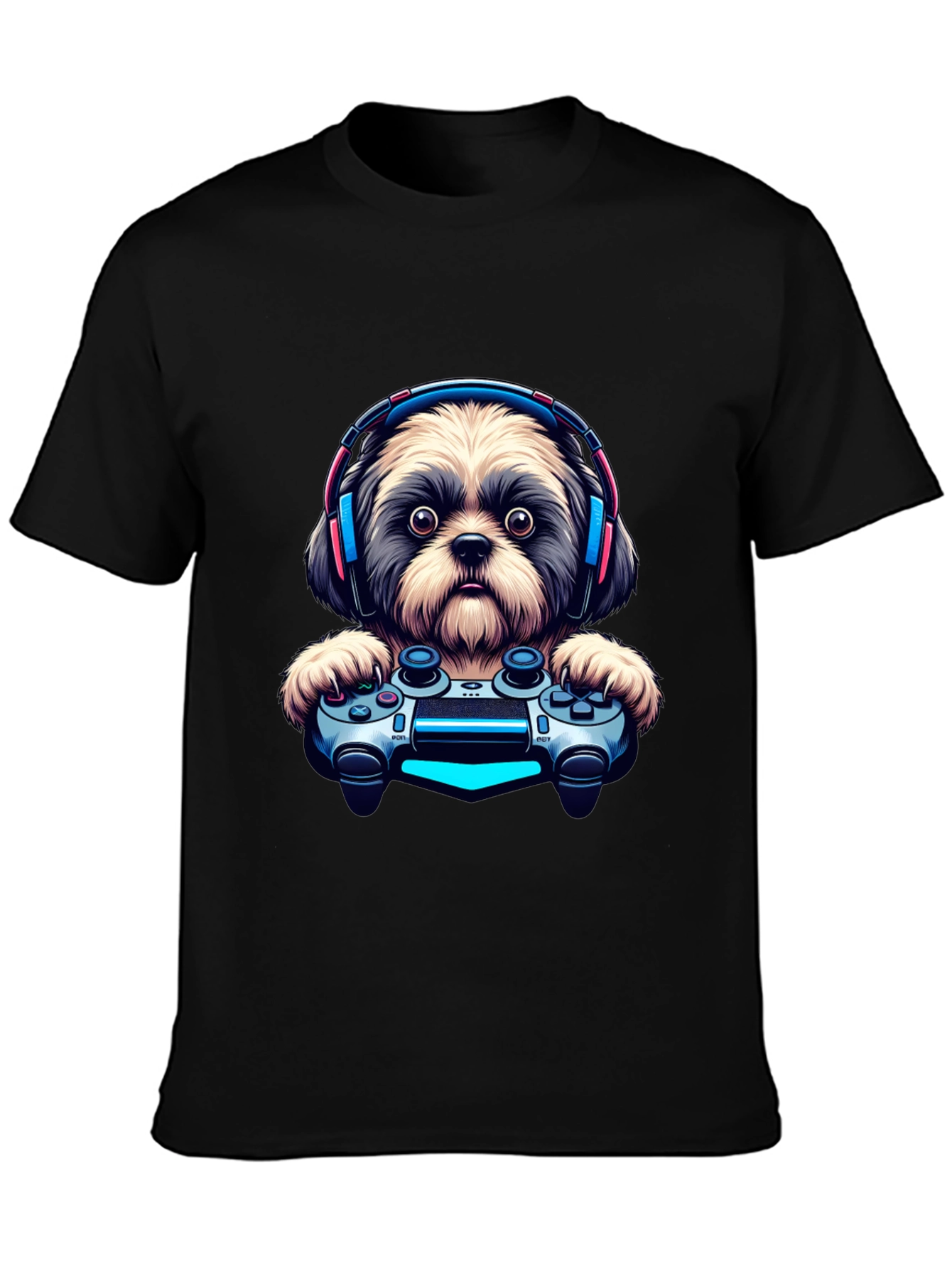 Gamer Dog T-Shirt - Playful Pet Design