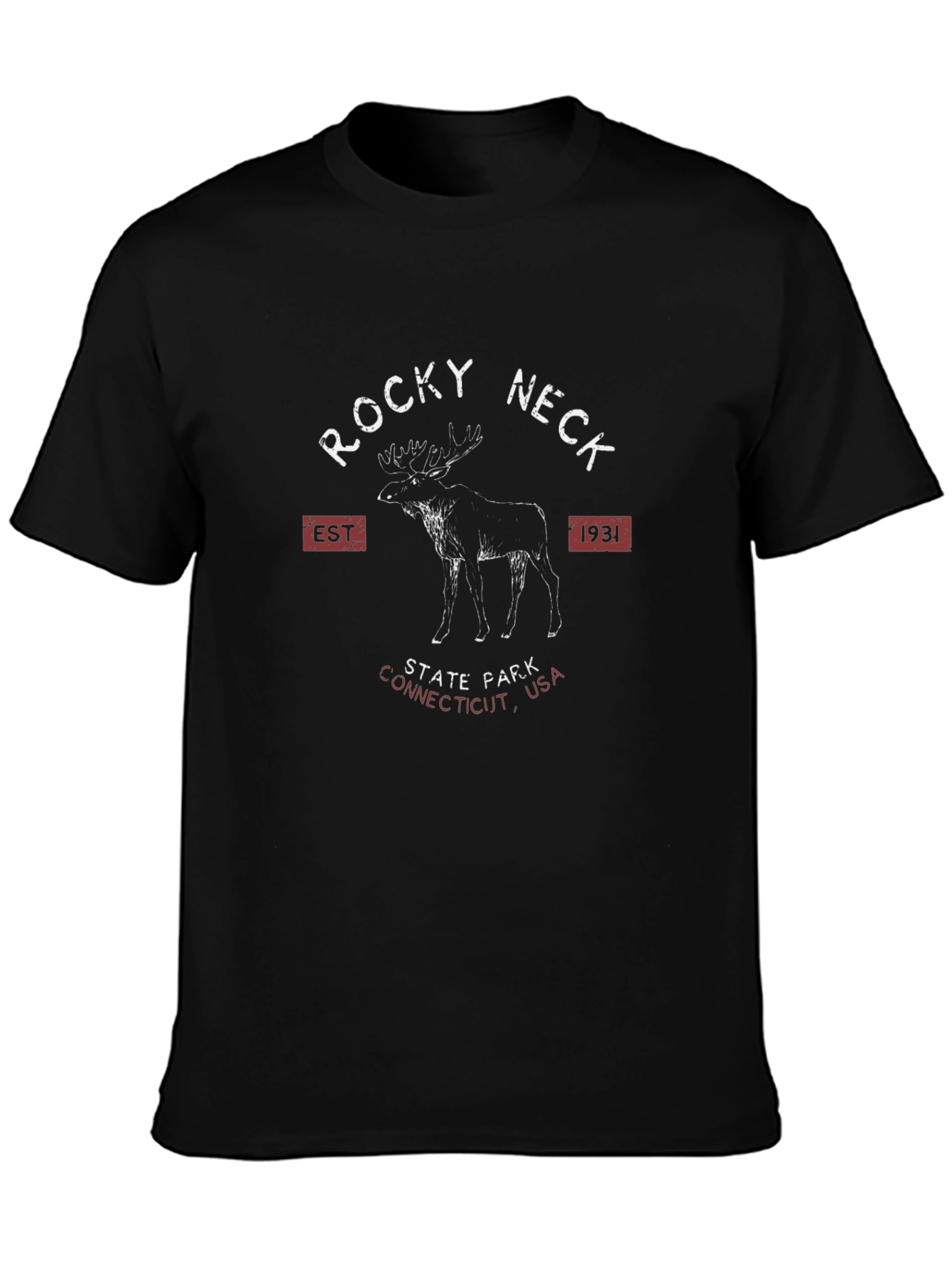 Rocky Neck State Park Black T-Shirt