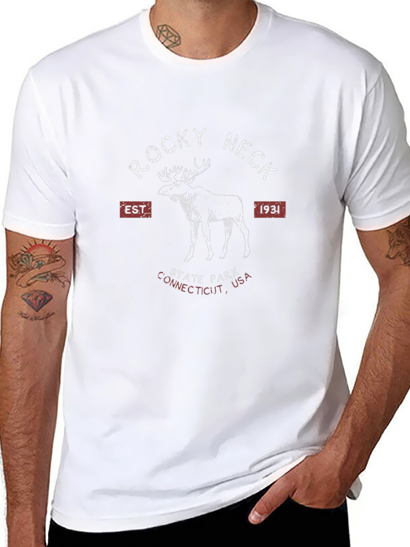 Rocky Neck State Park Black T-Shirt