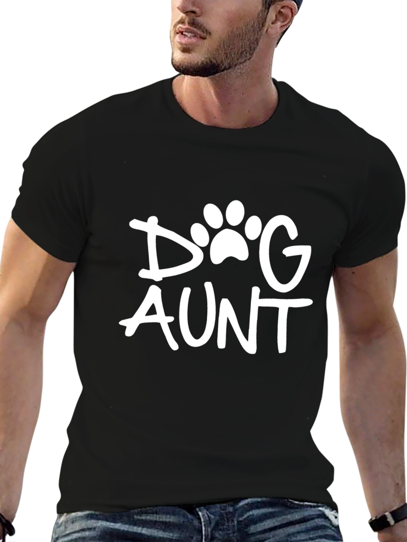Dog Aunt T-Shirt - Black Casual Wear