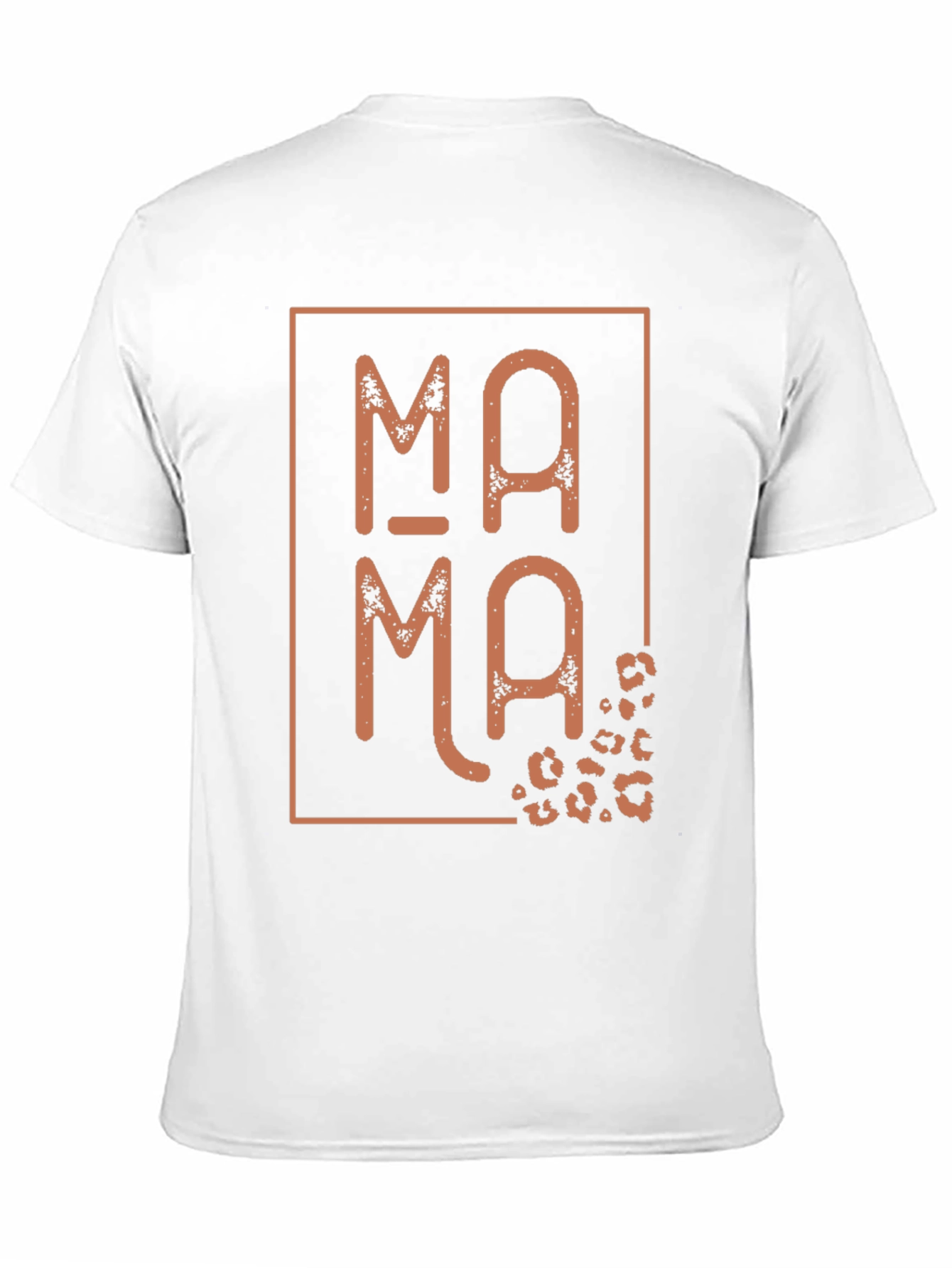 Mama Leopard Print Graphic Tee - Black