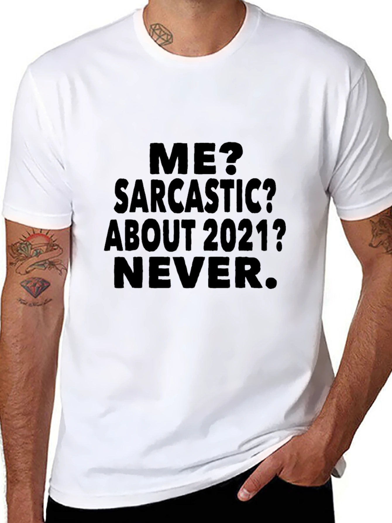 Sarcastic About 2021 Mens Black T-Shirt