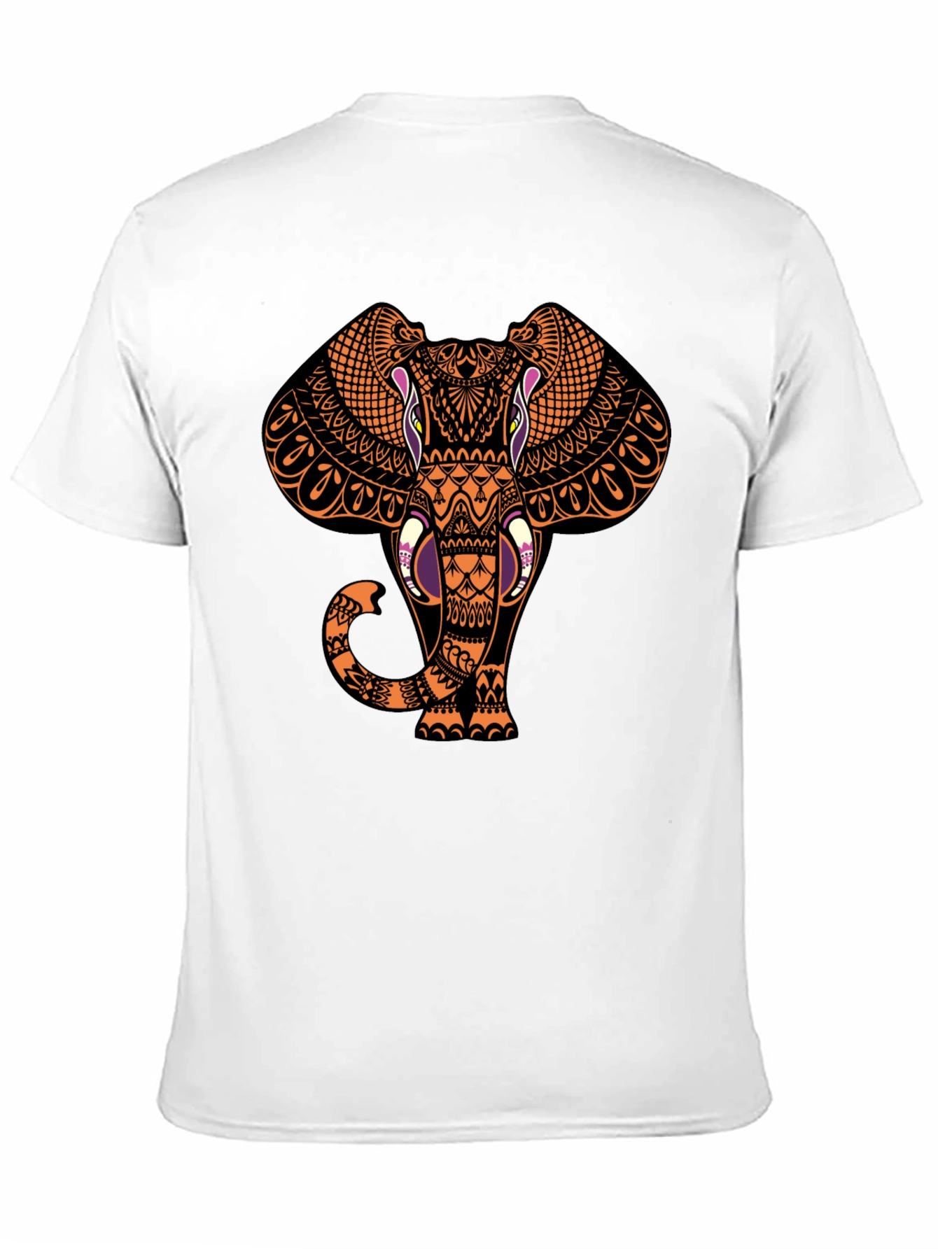 Elephant Graphic Print Black T-Shirt