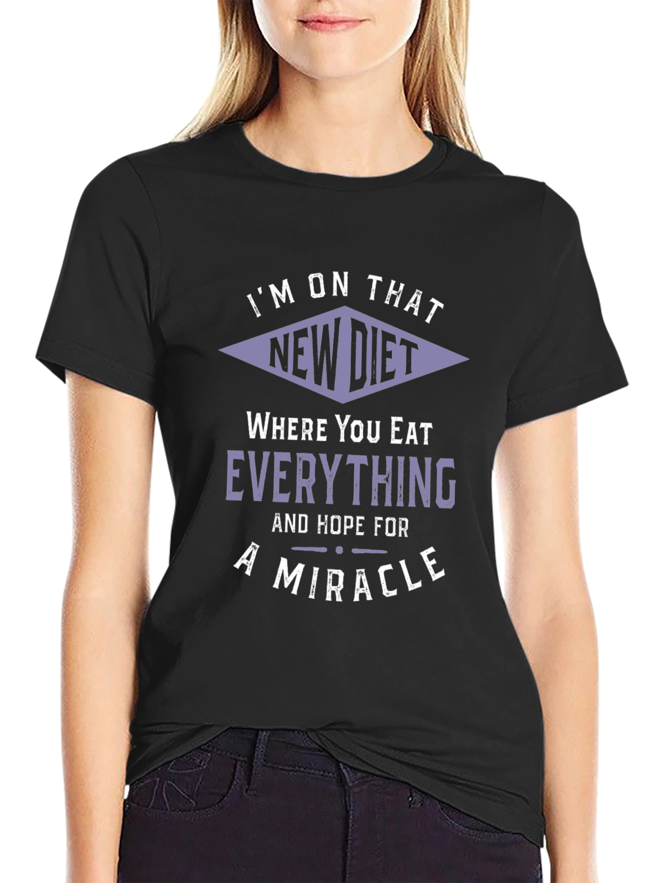 Funny Diet T-Shirt - Eat Everything & Hope
