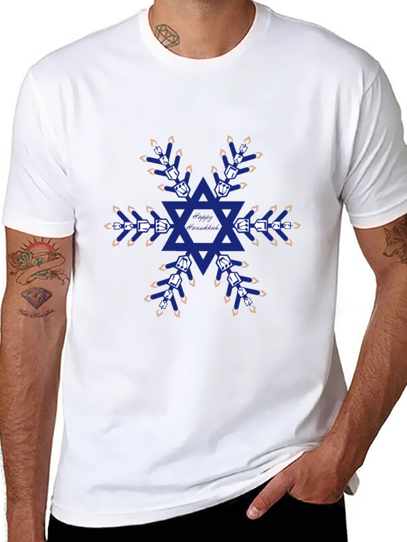 Festive Hanukkah Snowflake T-Shirt