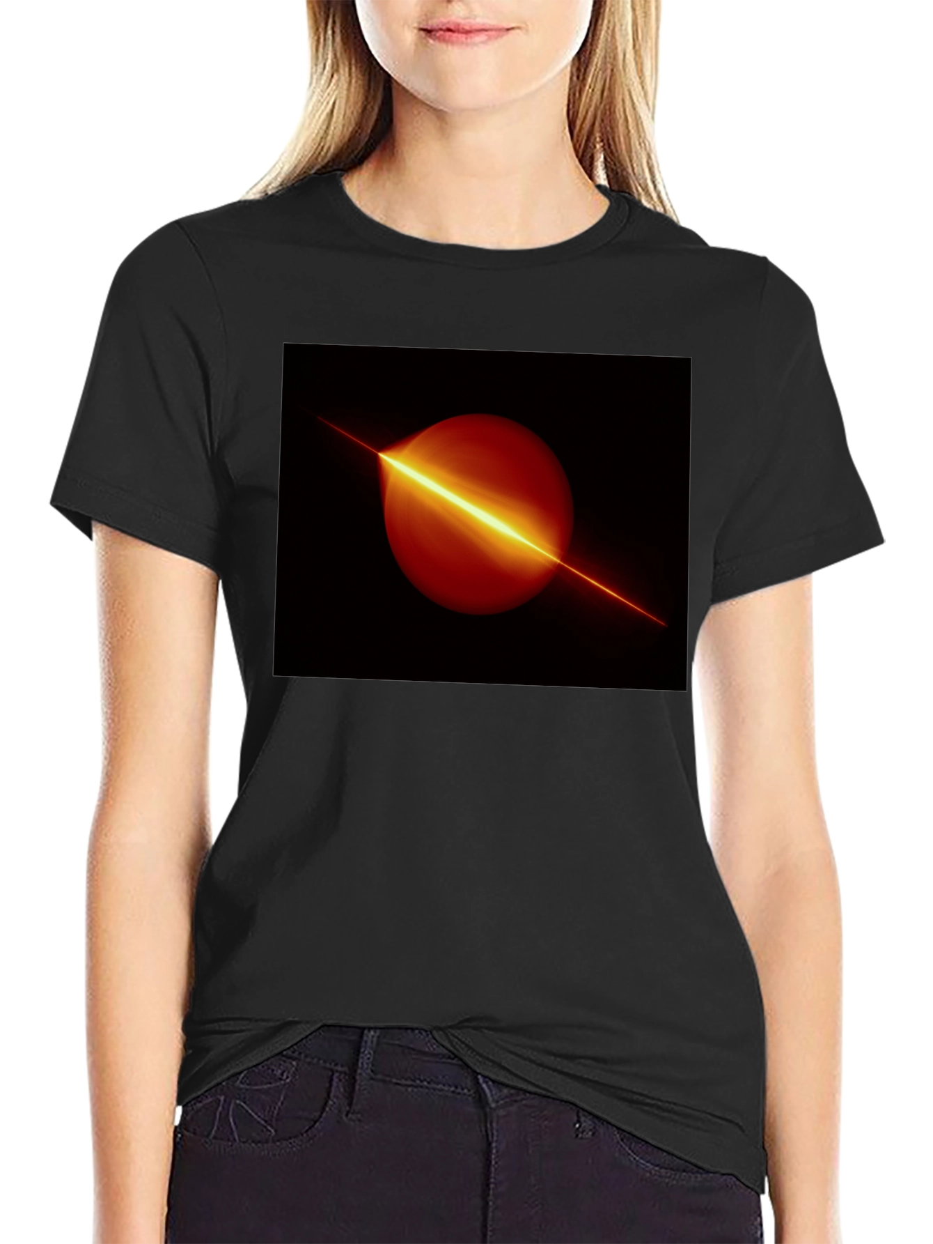 Abstract Graphic Black T-Shirt