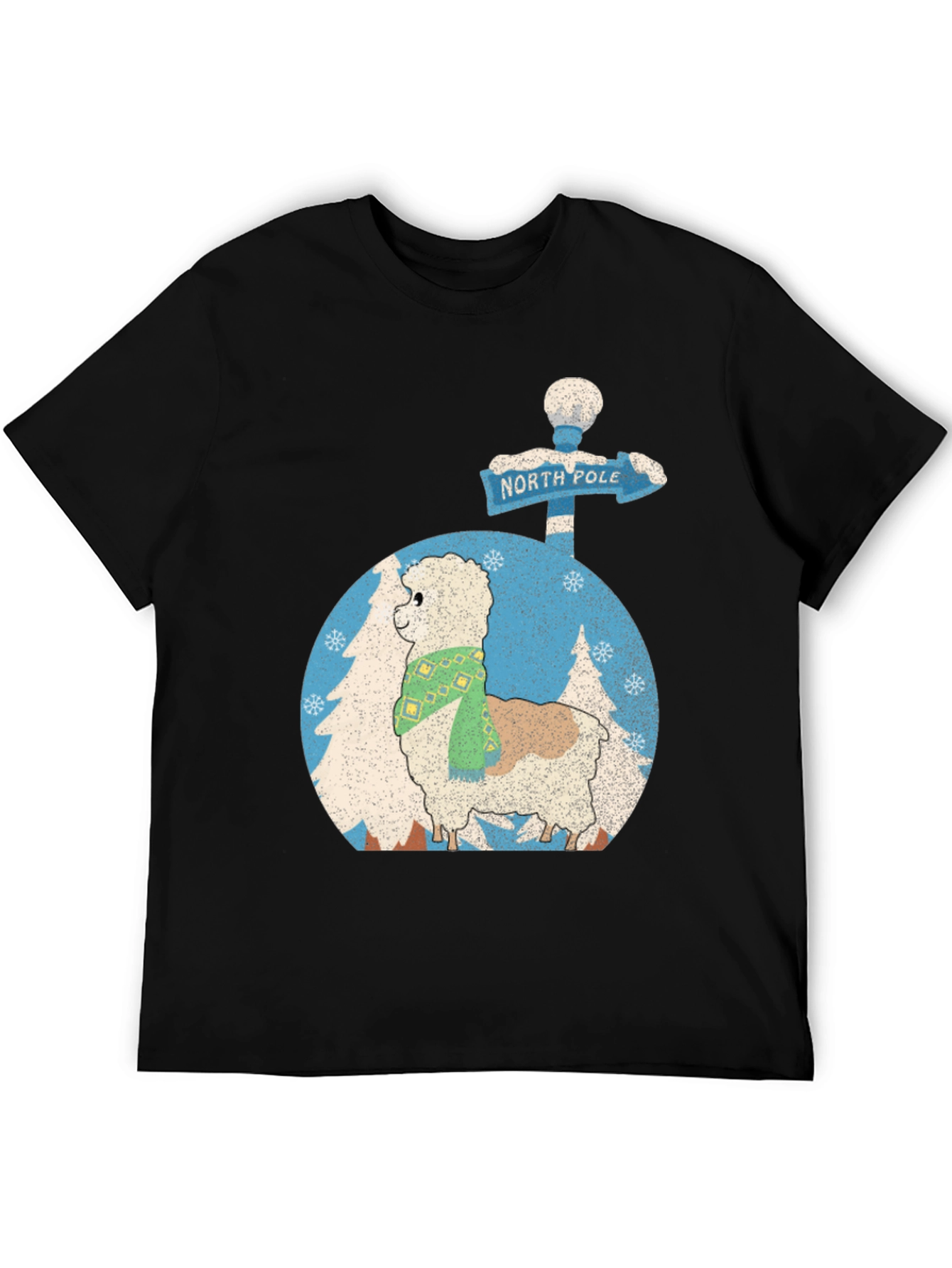 Alpaca North Pole Christmas Tee
