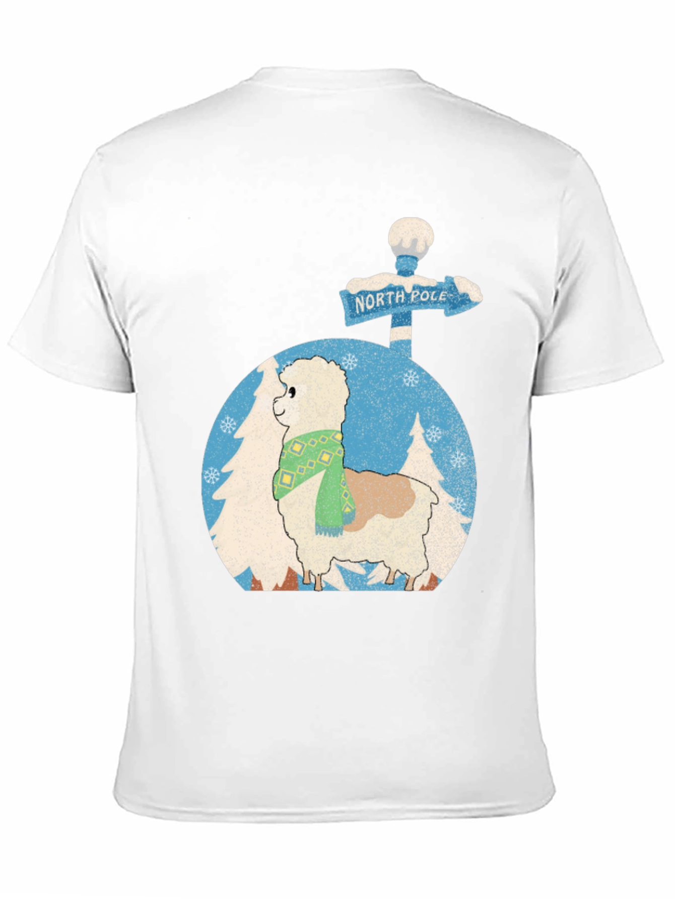 Alpaca North Pole Christmas Tee