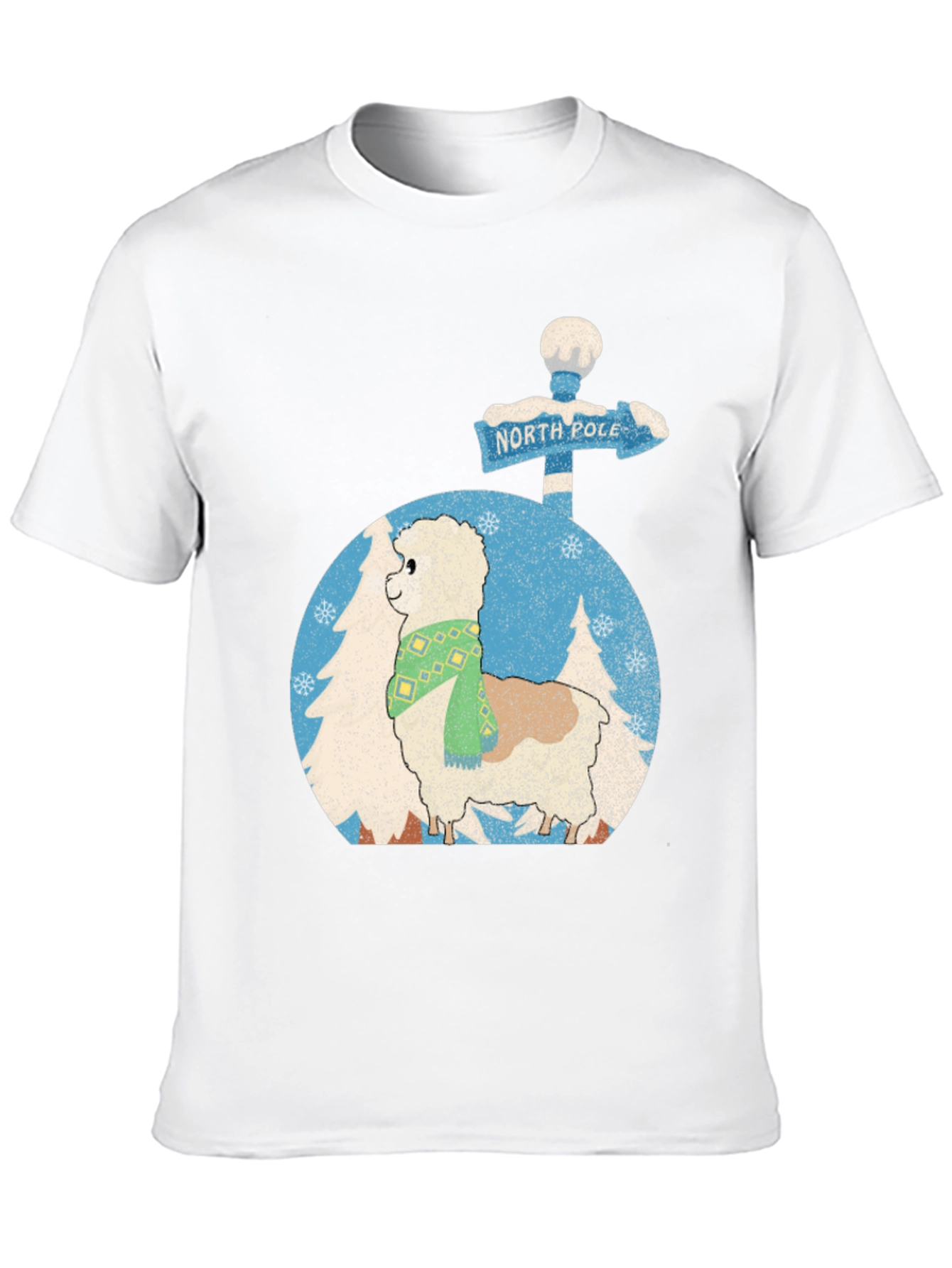 Alpaca North Pole Christmas Tee