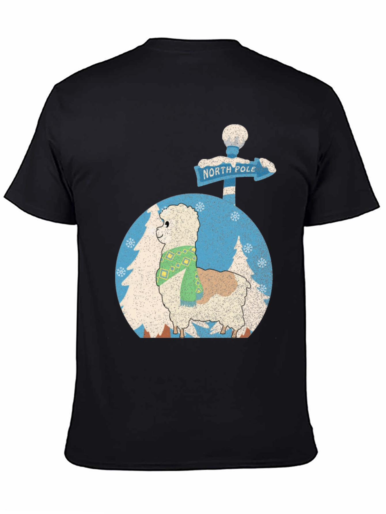 Alpaca North Pole Christmas Tee
