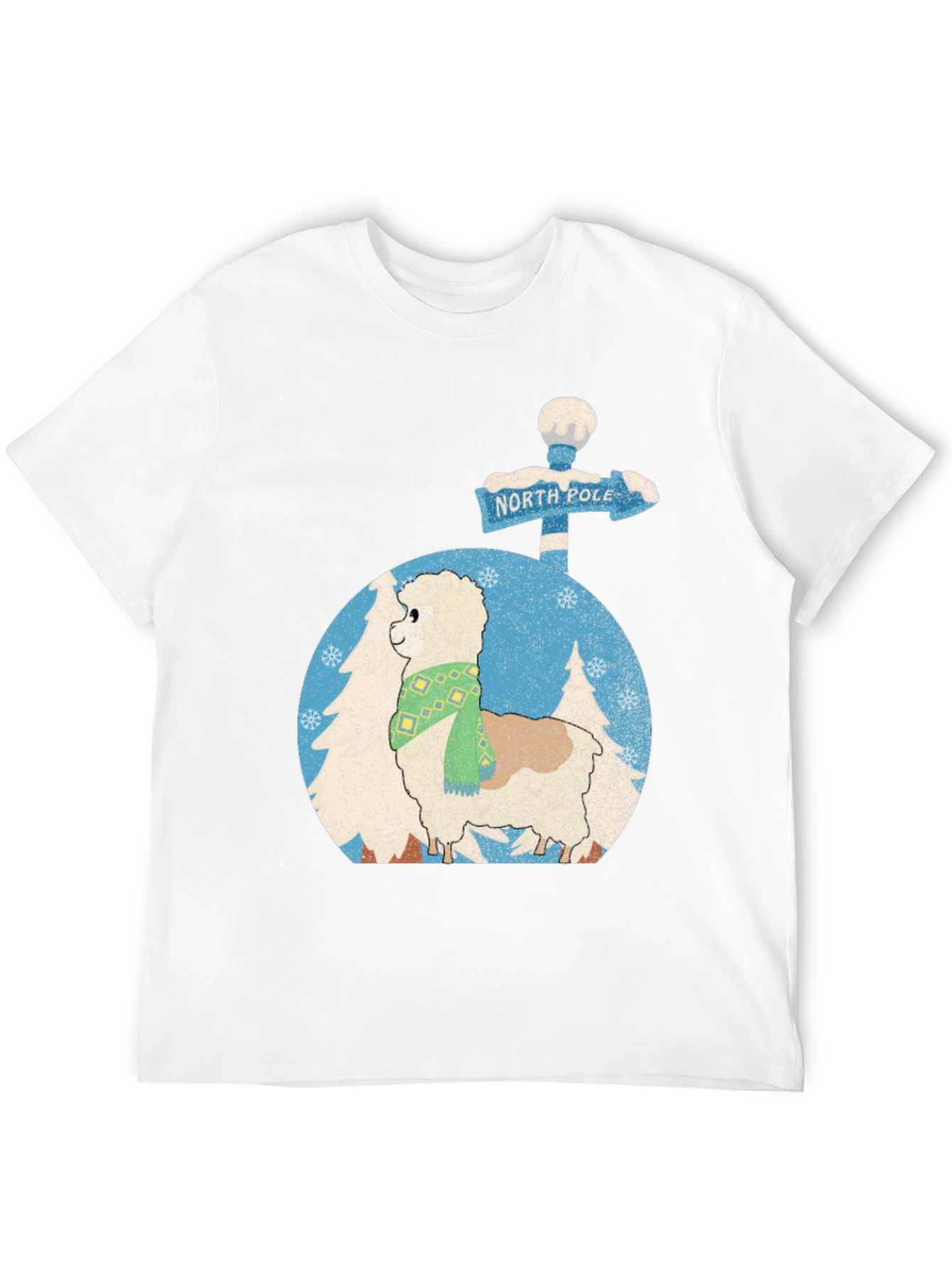Alpaca North Pole Christmas Tee