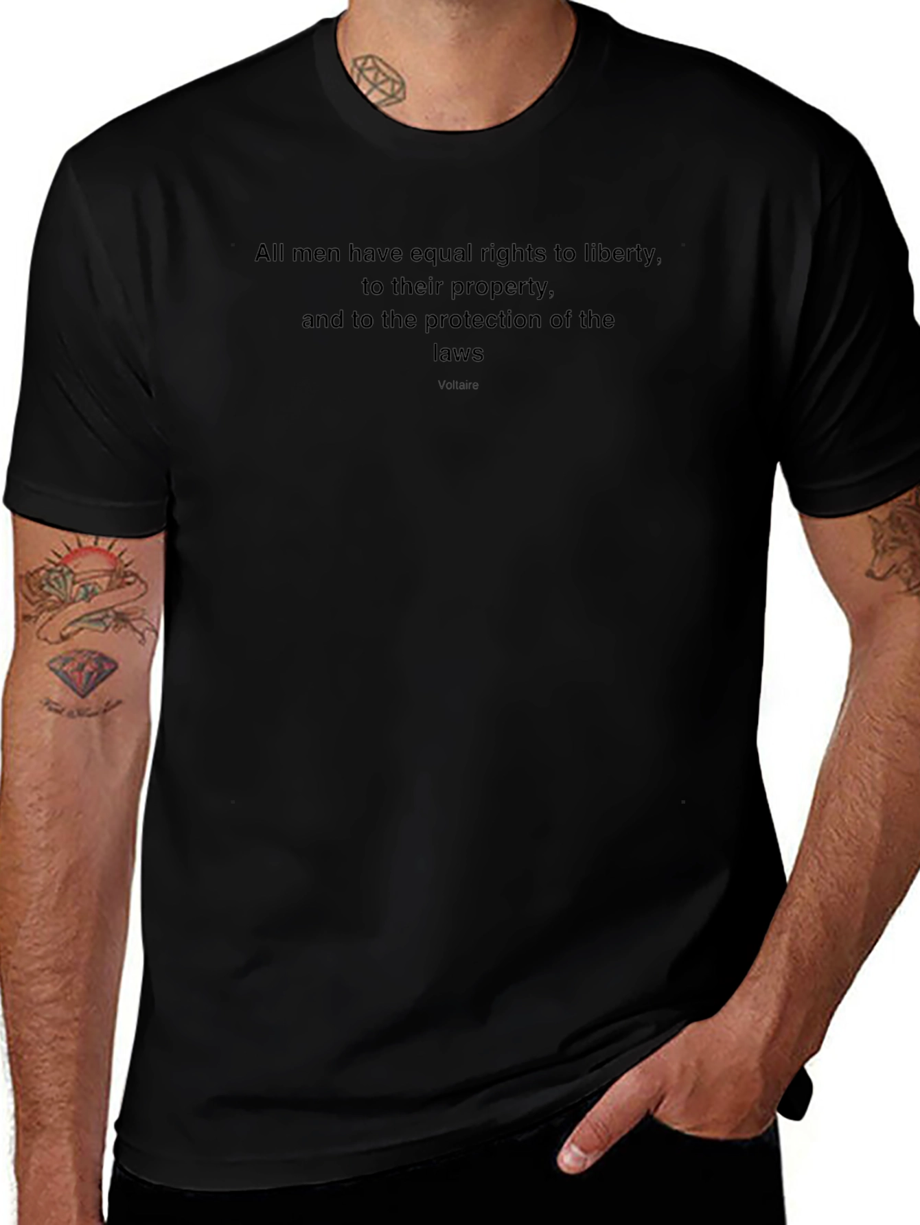 Voltaire Quote T-Shirt - Equal Rights Liberty Protection