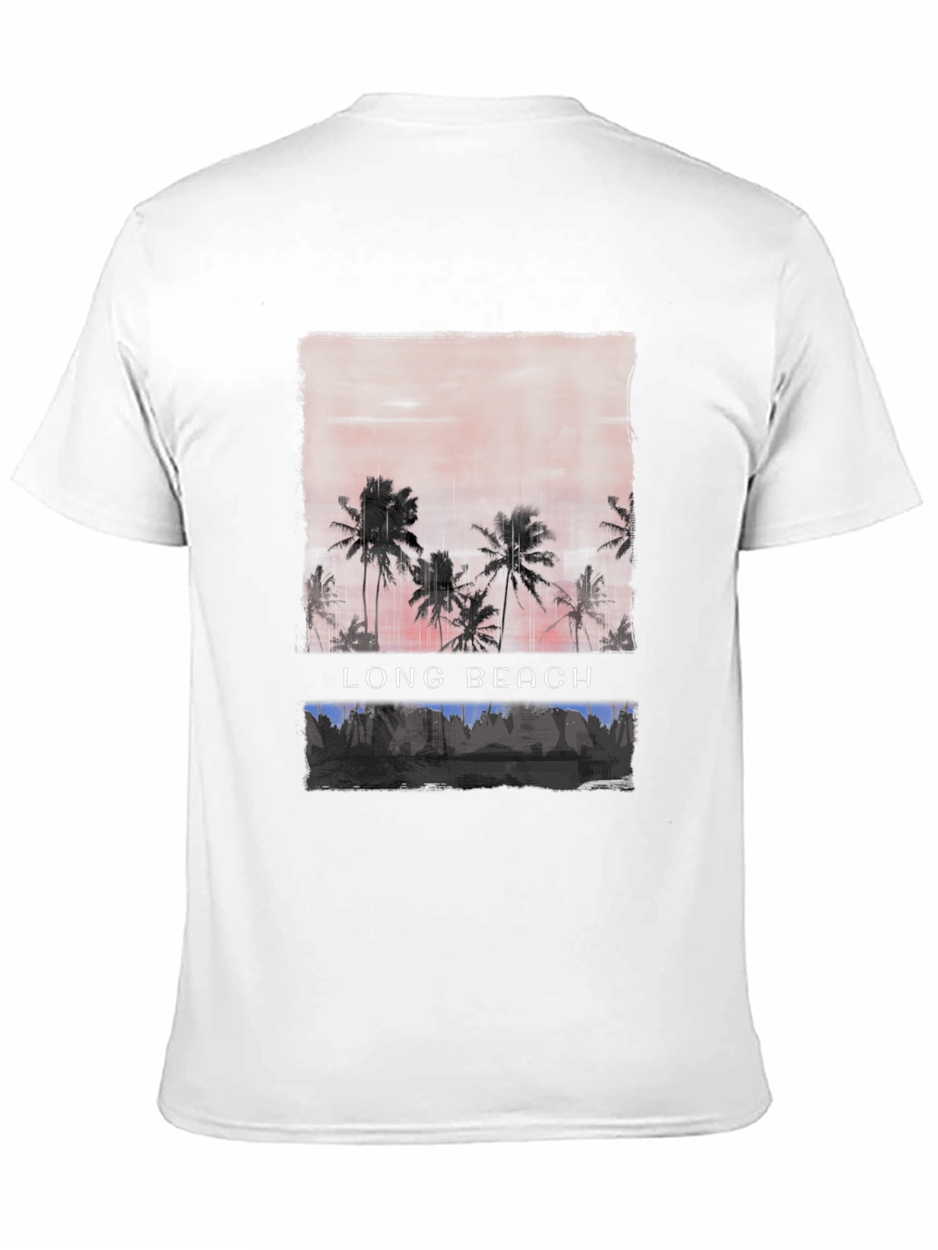 Long Beach Palm Tee - Sunset Graphic T-Shirt