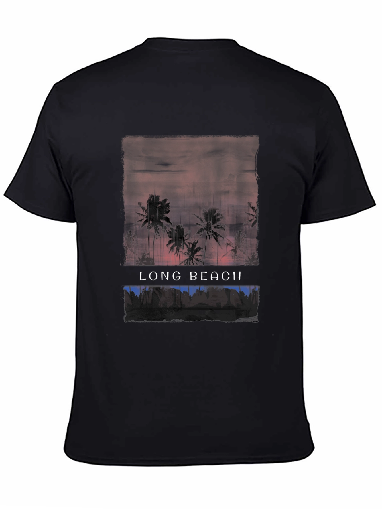 Long Beach Palm Tee - Sunset Graphic T-Shirt