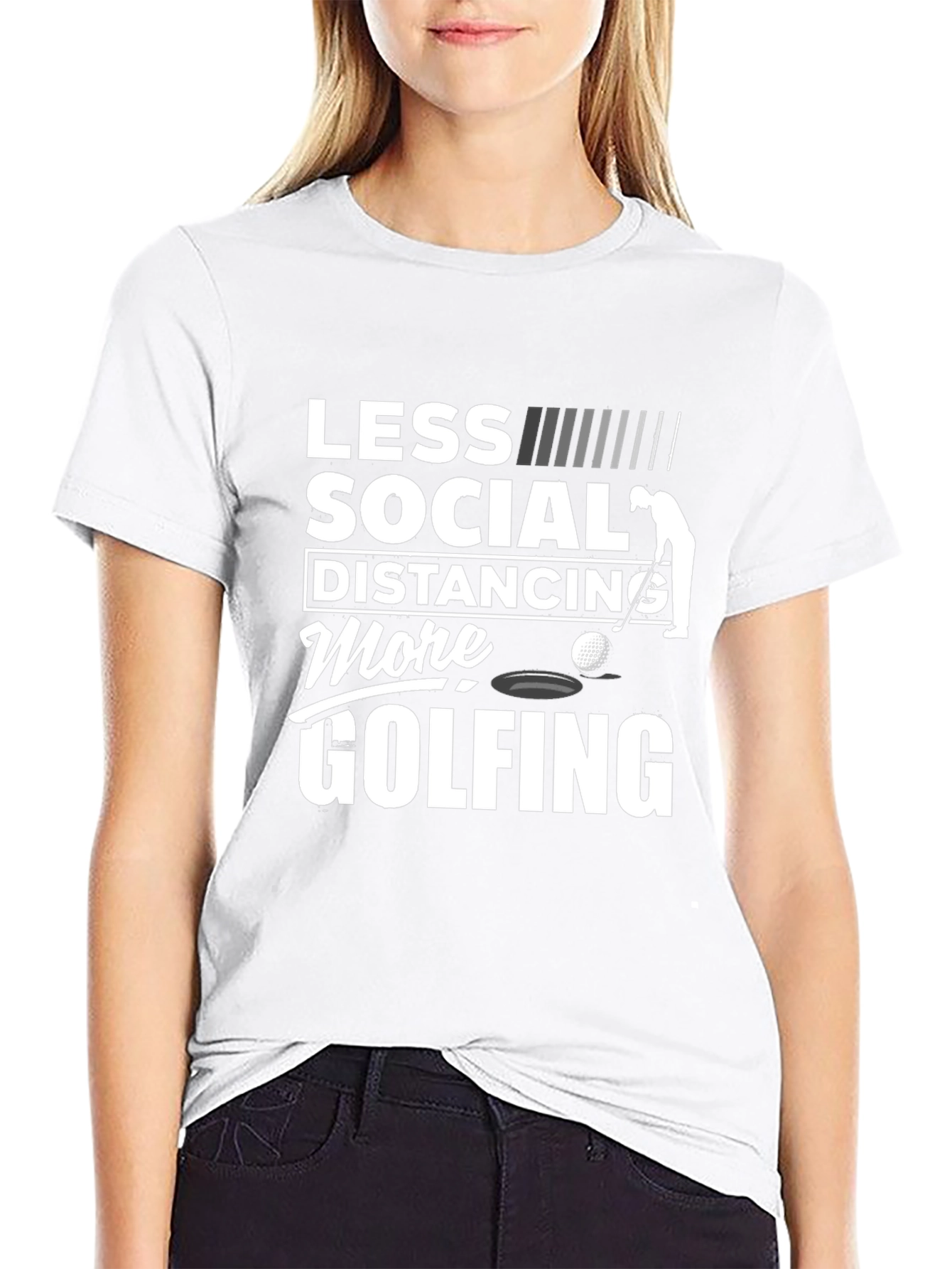Less Social Distancing More Golfing T-Shirt