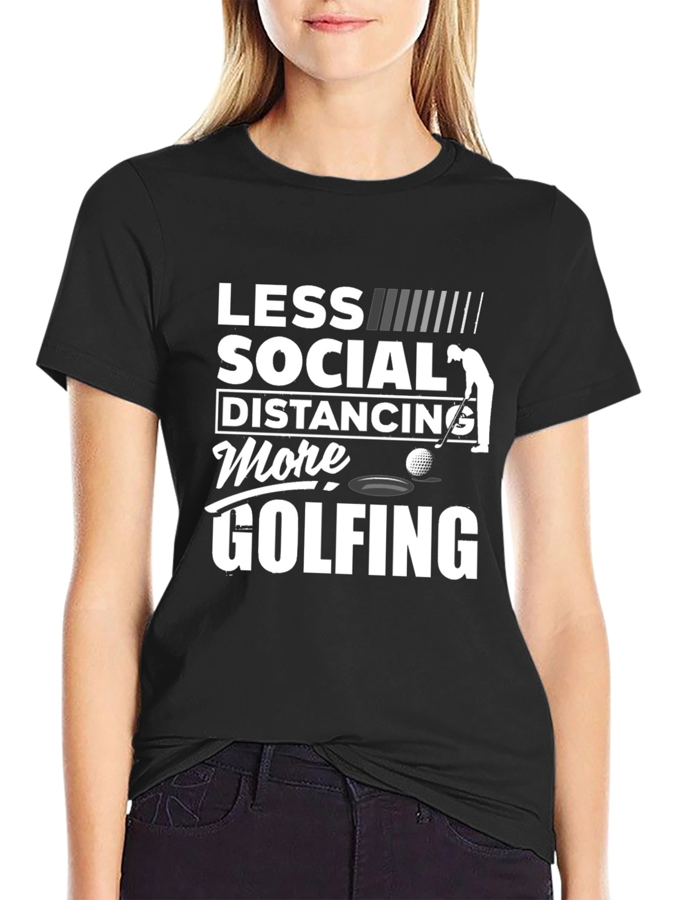 Less Social Distancing More Golfing T-Shirt
