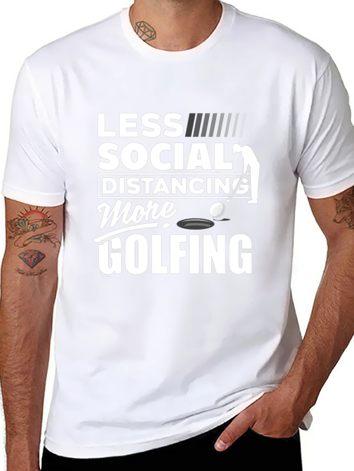 Less Social Distancing More Golfing T-Shirt