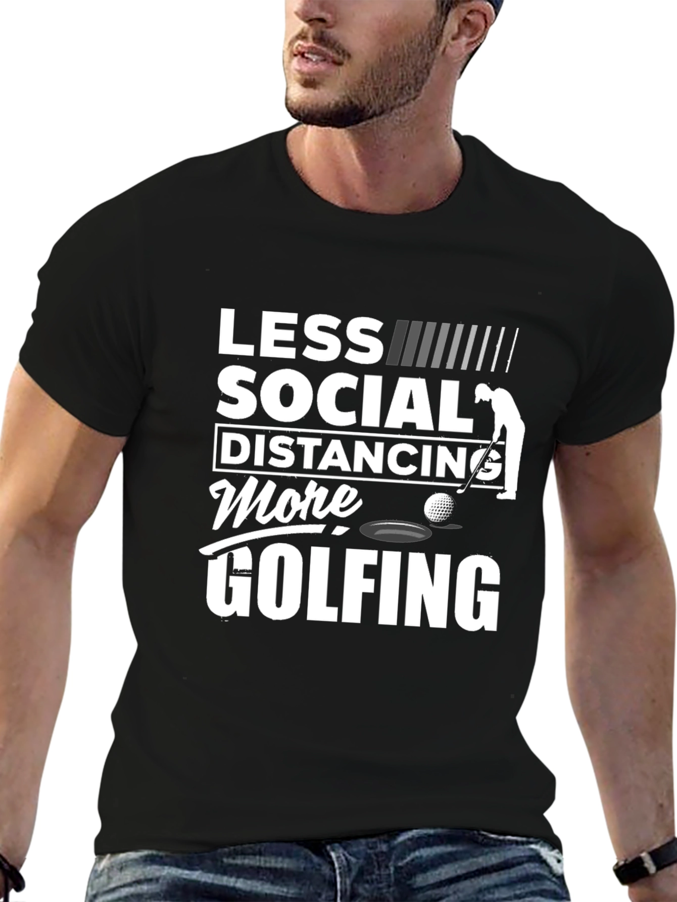 Less Social Distancing More Golfing T-Shirt