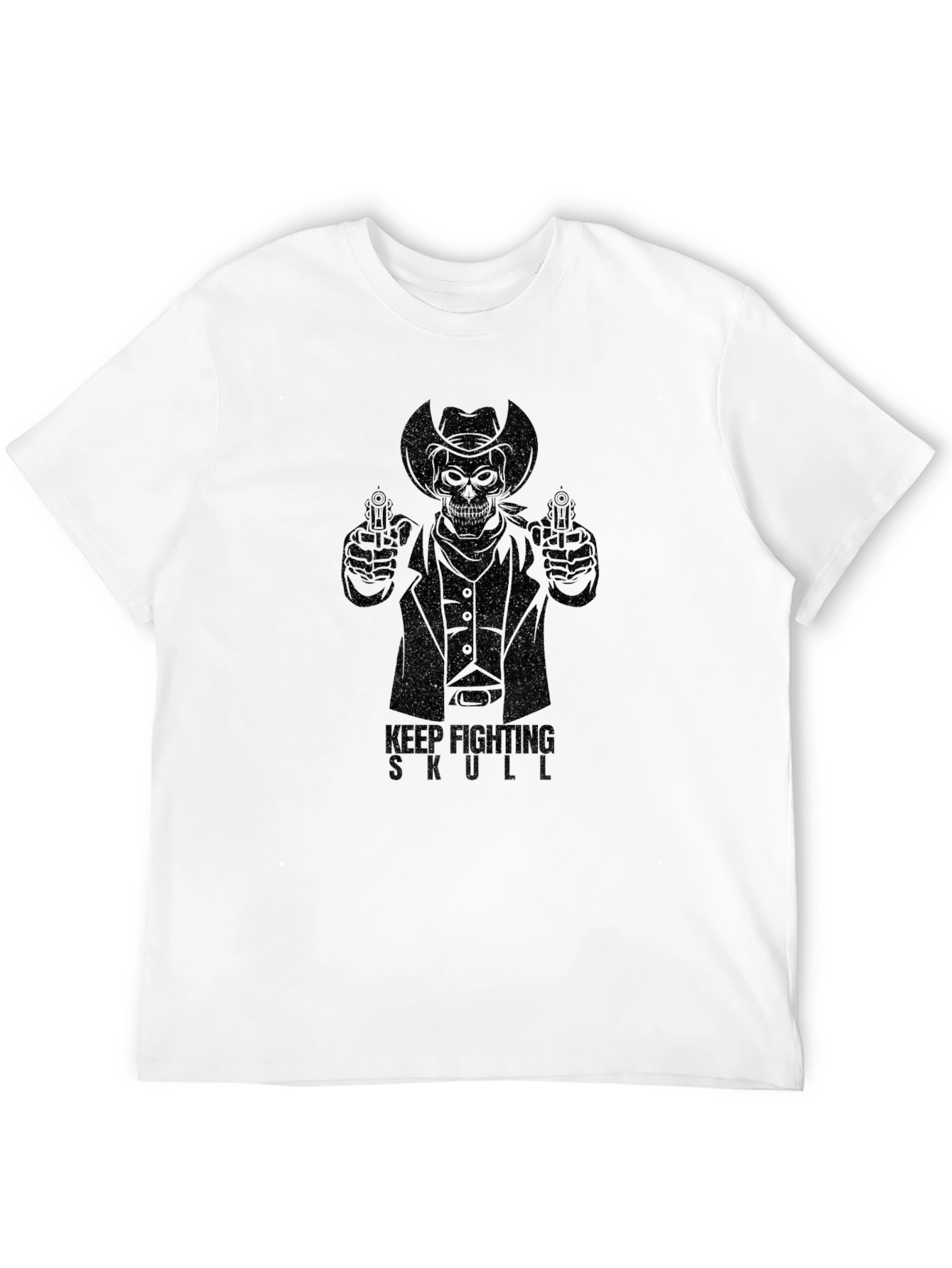 Mens Black Graphic T-Shirt - Way Around Skull