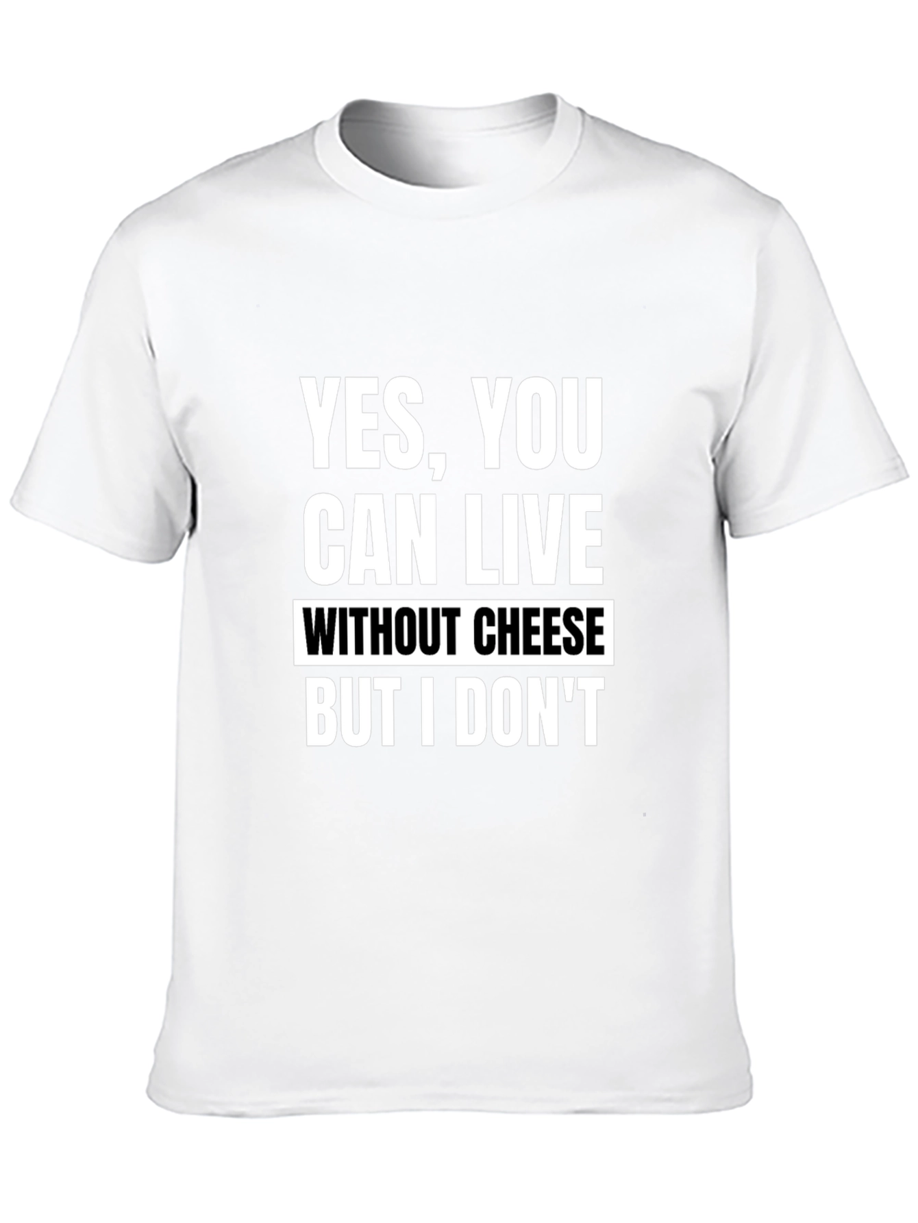Funny Cheese Lover Black T-Shirt