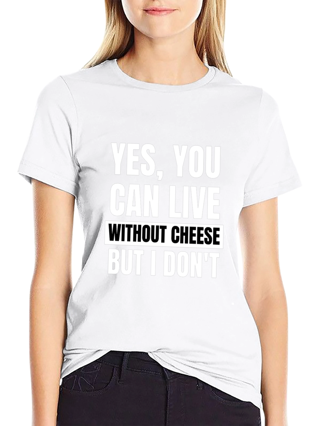 Funny Cheese Lover Black T-Shirt