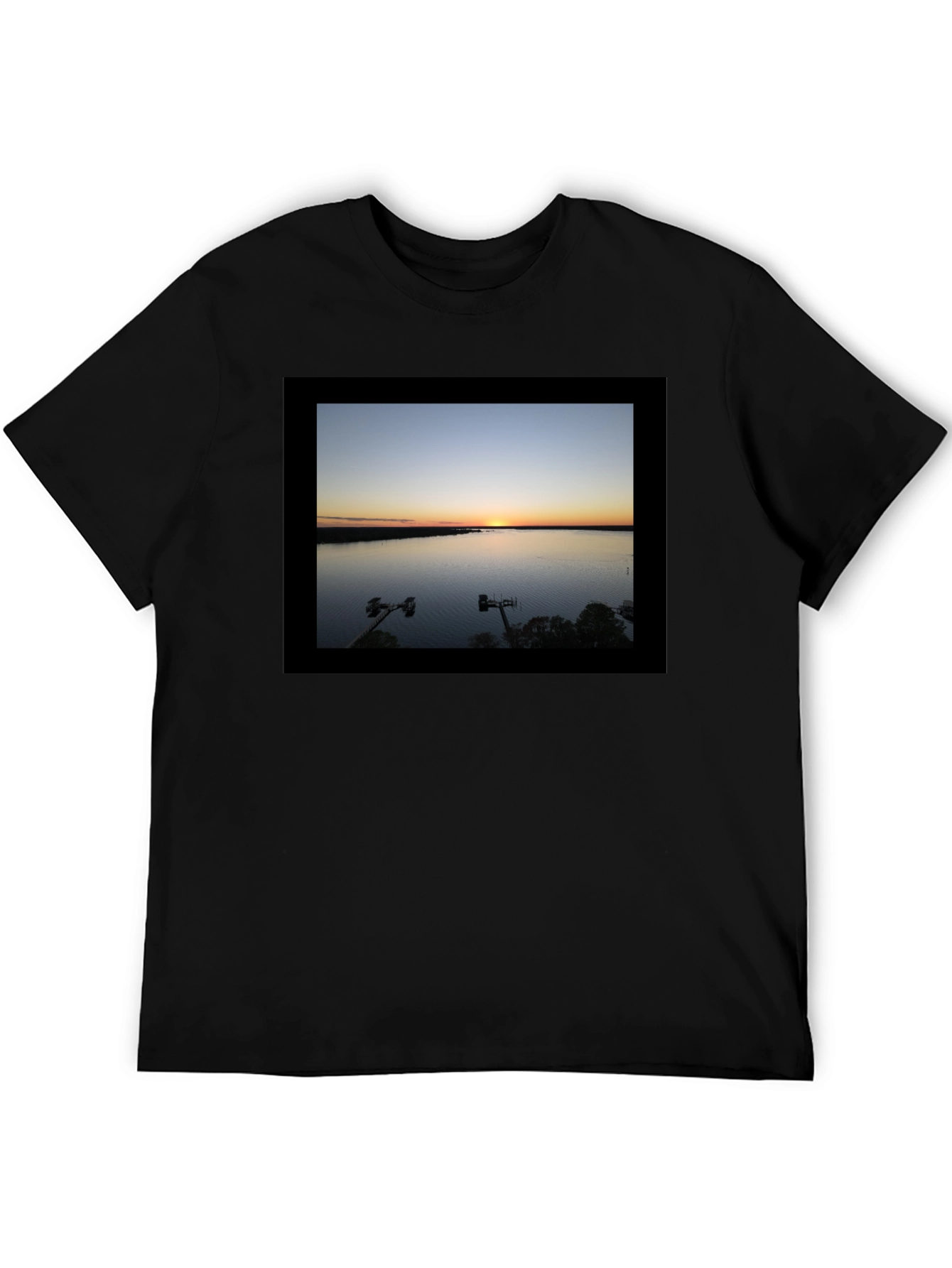 Sunset Lake Graphic Tee - Black