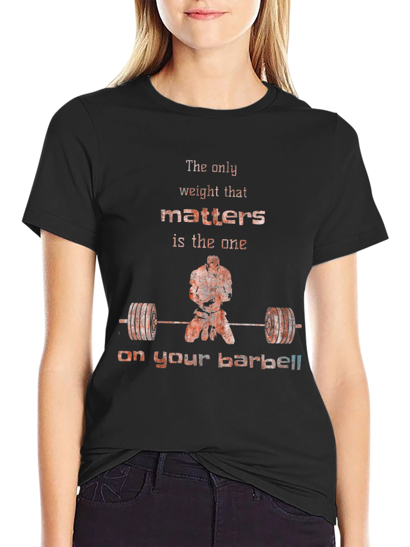 Weightlifting Motivation T-Shirt - Barbell Focus