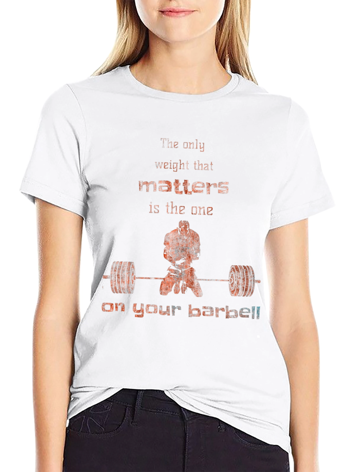 Weightlifting Motivation T-Shirt - Barbell Focus