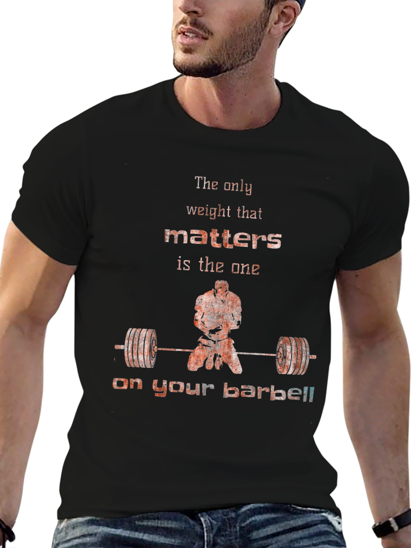 Weightlifting Motivation T-Shirt - Barbell Focus