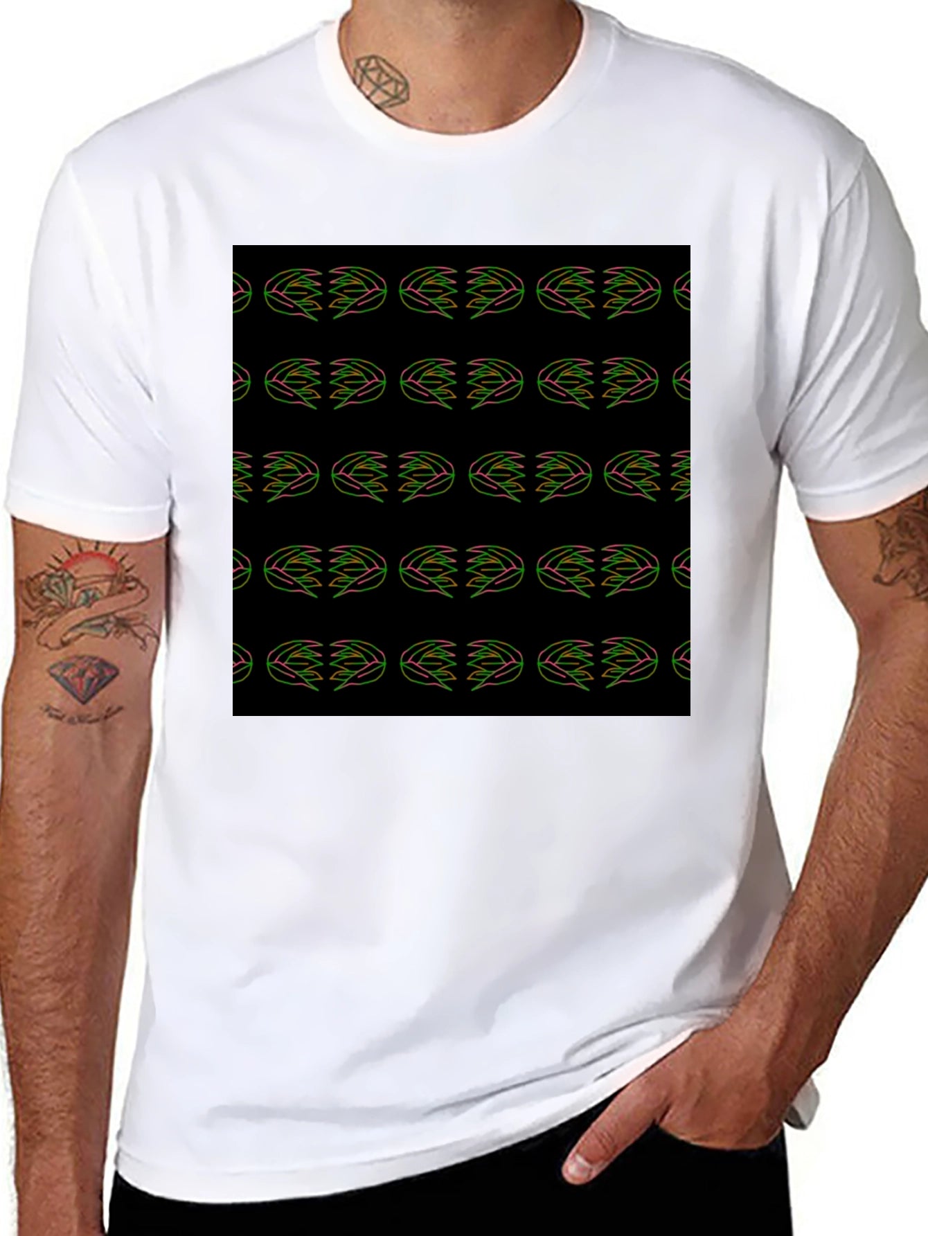 Modern Pattern Graphic Tee - Stylish Casual Comfort