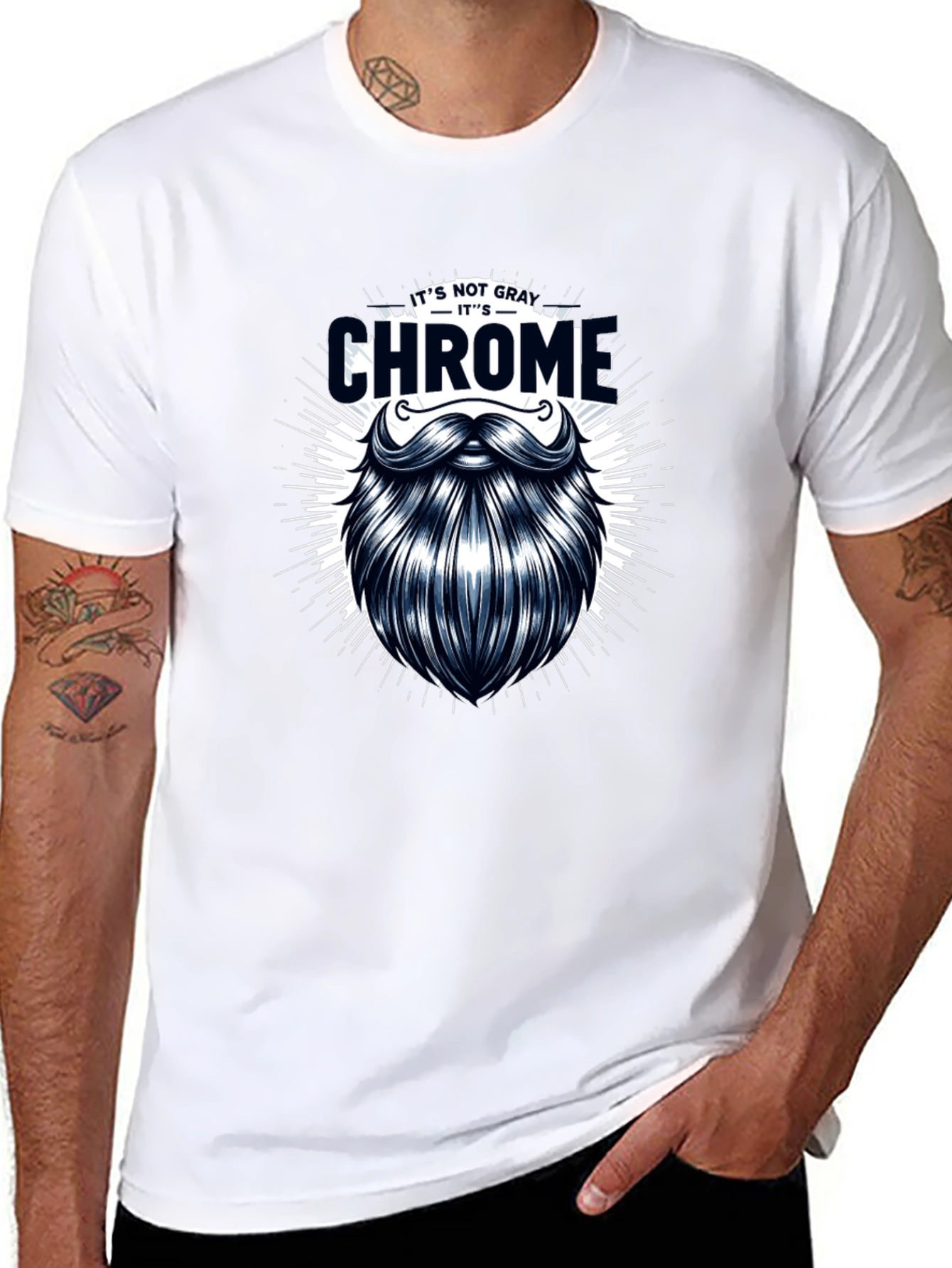 Chrome Beard Graphic T-Shirt