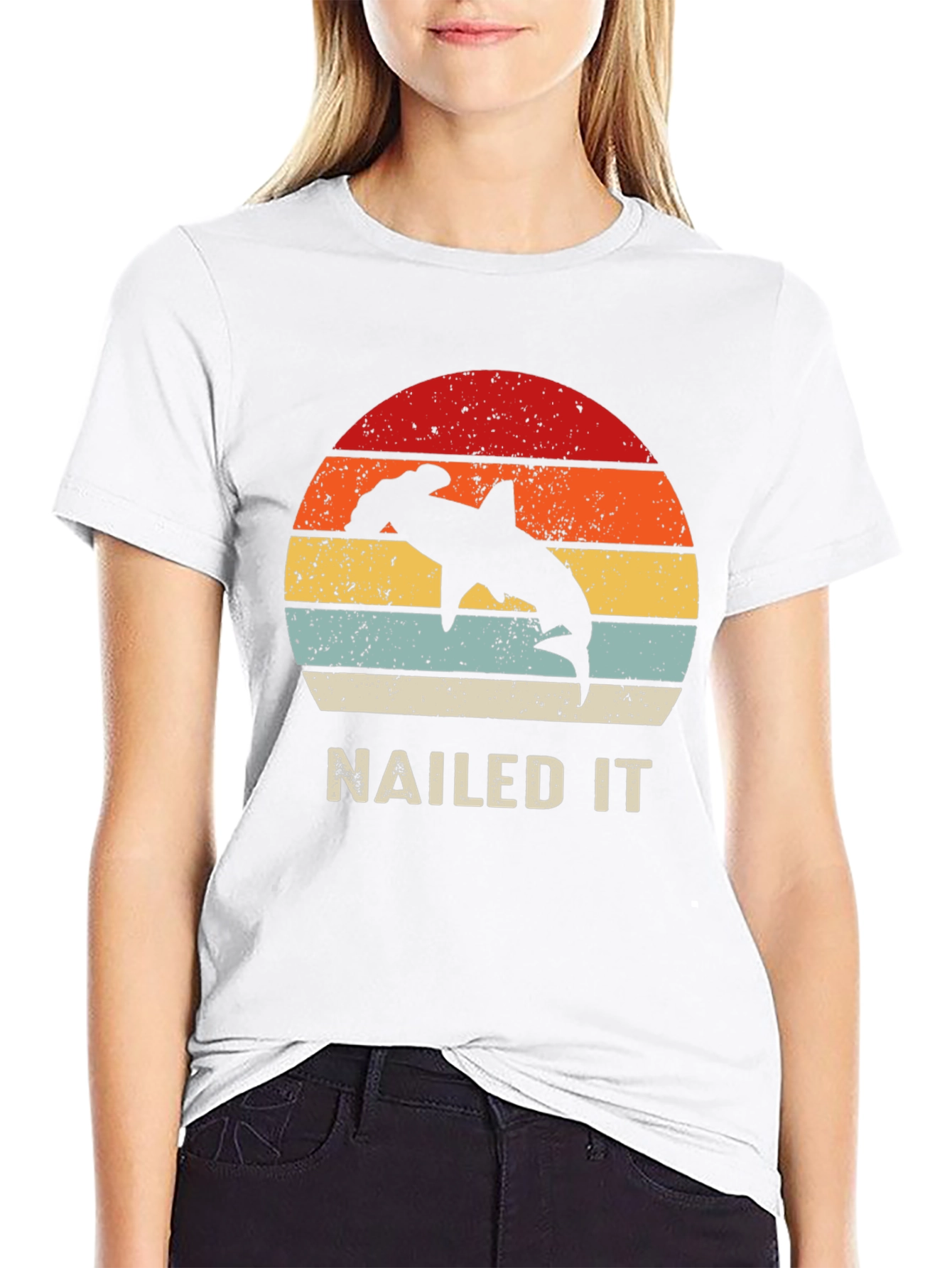 Hammerhead Shark Nailed It Retro T-Shirt