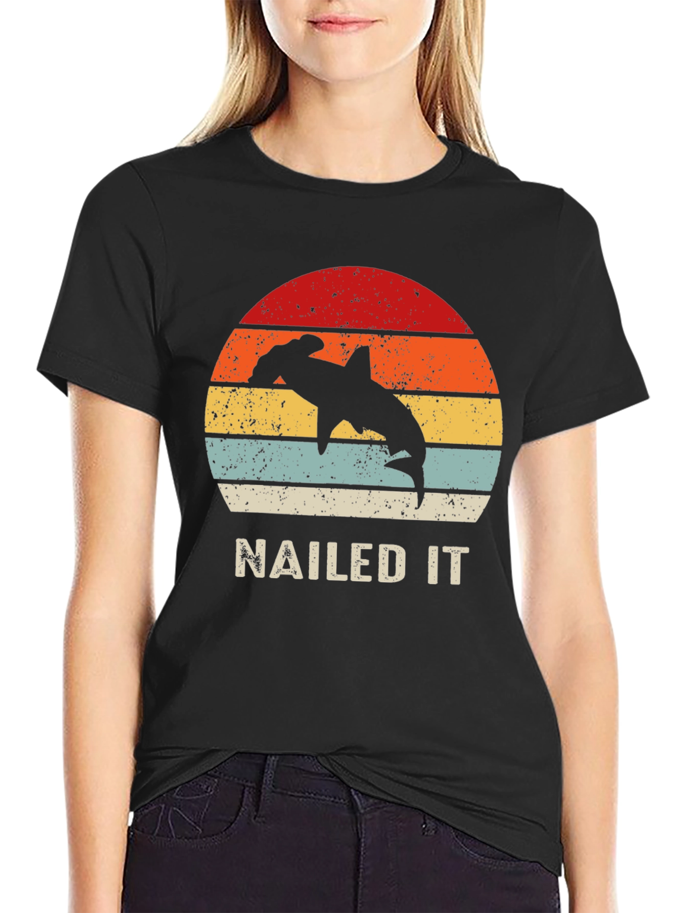 Hammerhead Shark Nailed It Retro T-Shirt