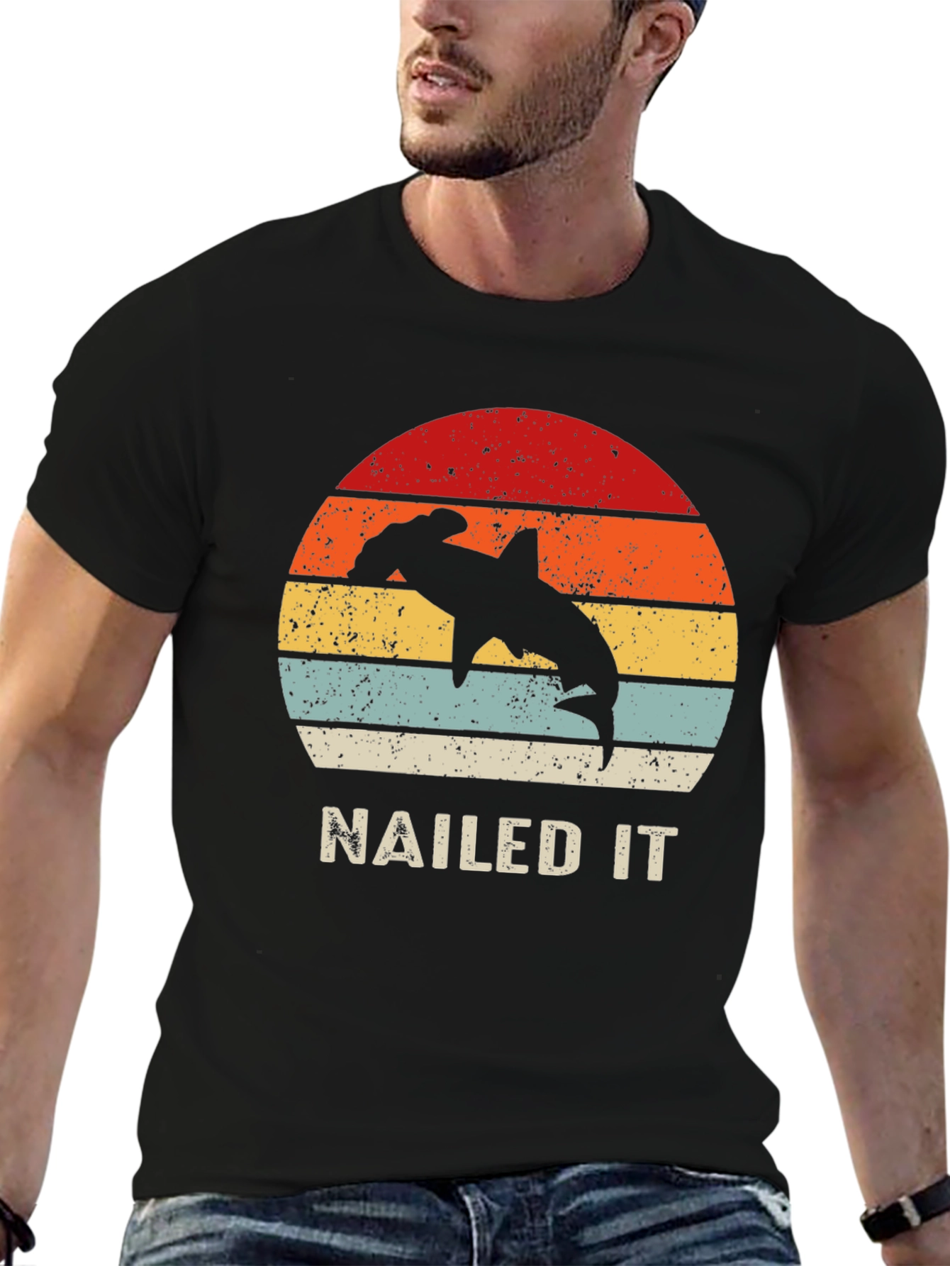 Hammerhead Shark Nailed It Retro T-Shirt