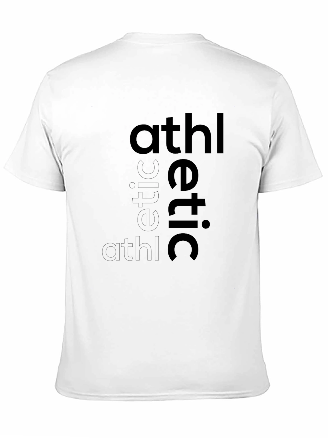 Athletic Graphic Print Black T-Shirt