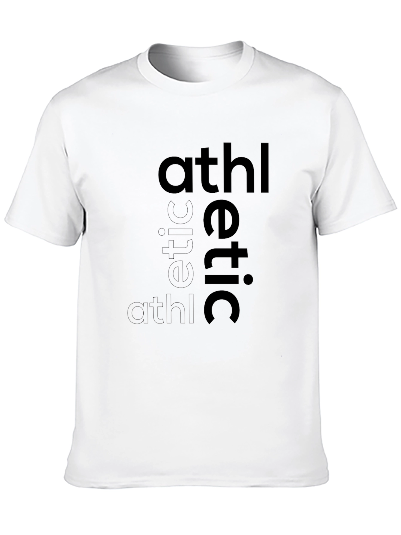 Athletic Graphic Print Black T-Shirt
