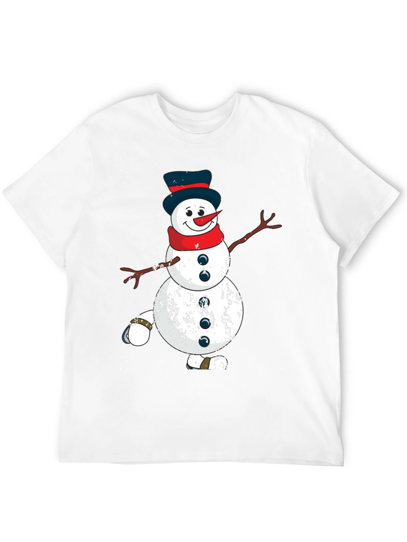 Festive Snowman Graphic Tee - Holiday Spirit