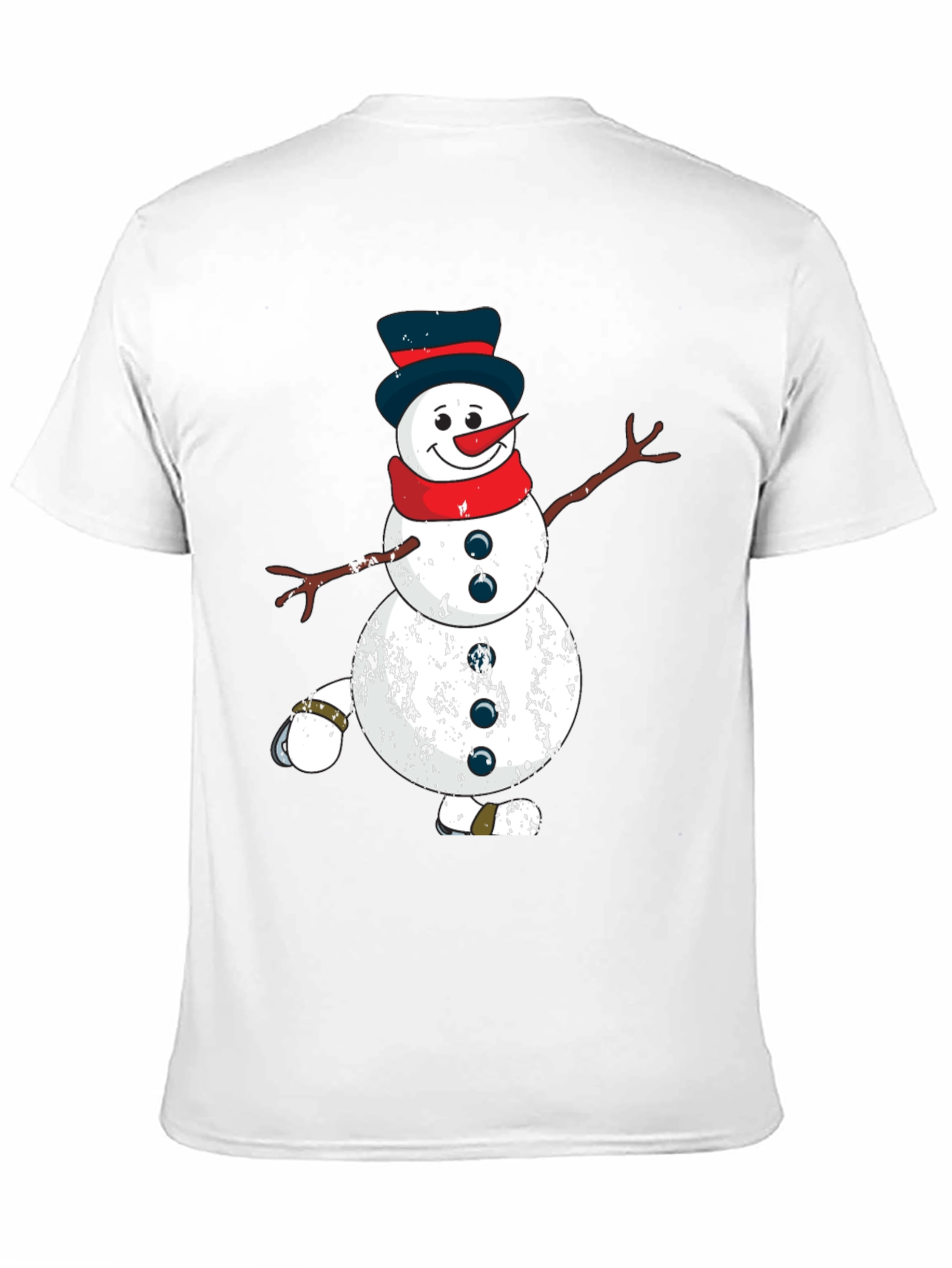 Festive Snowman Graphic Tee - Holiday Spirit