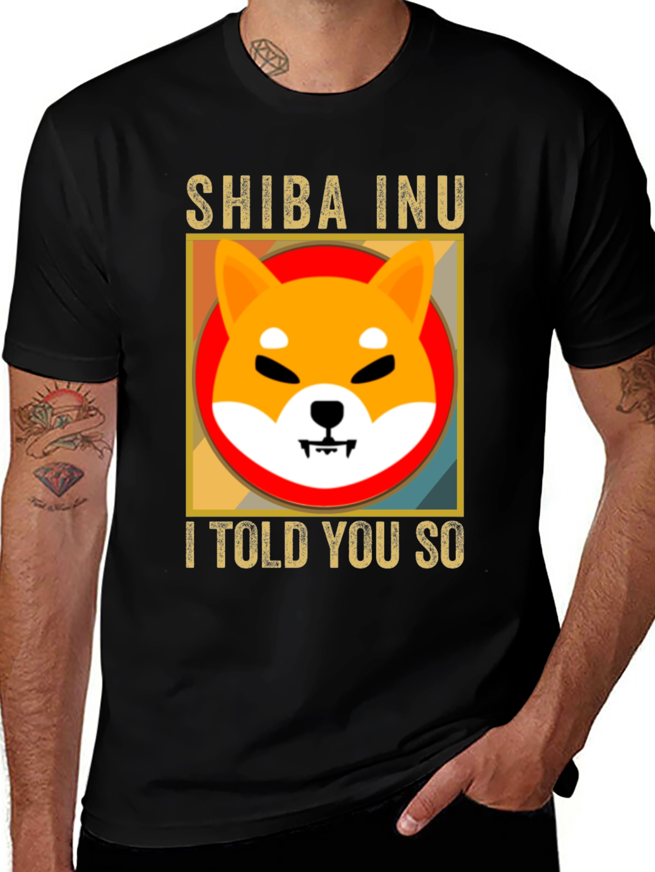 Shiba Inu I Told You So Black T-Shirt