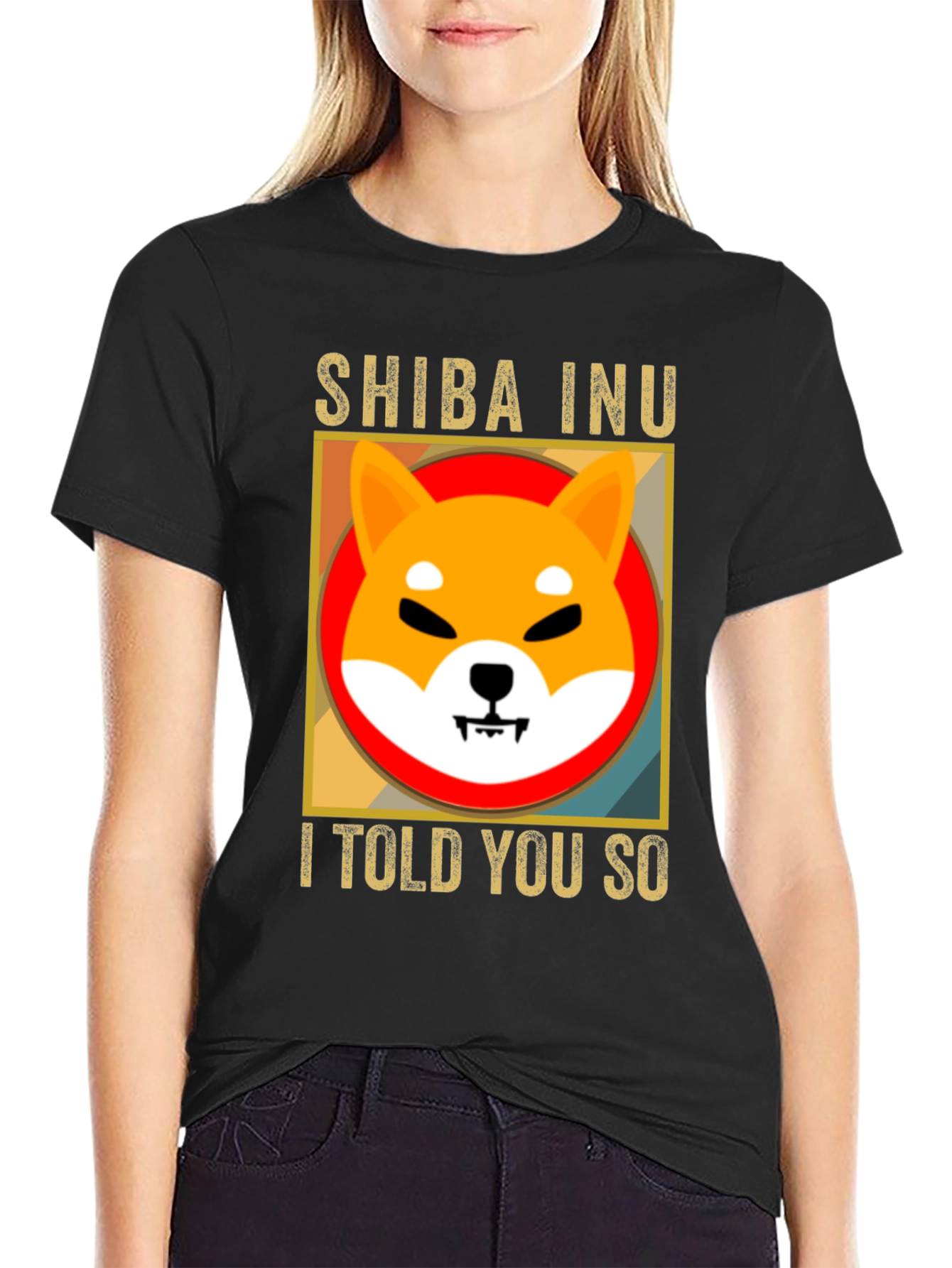 Shiba Inu I Told You So Black T-Shirt