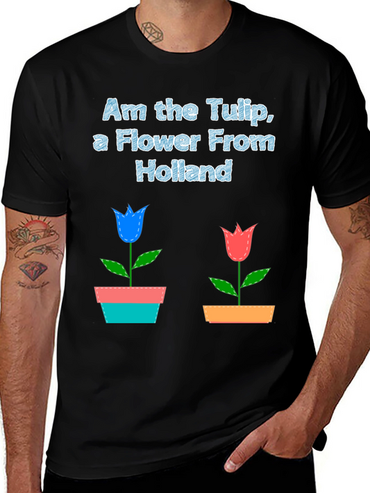Holland Tulip Flower Graphic T-Shirt