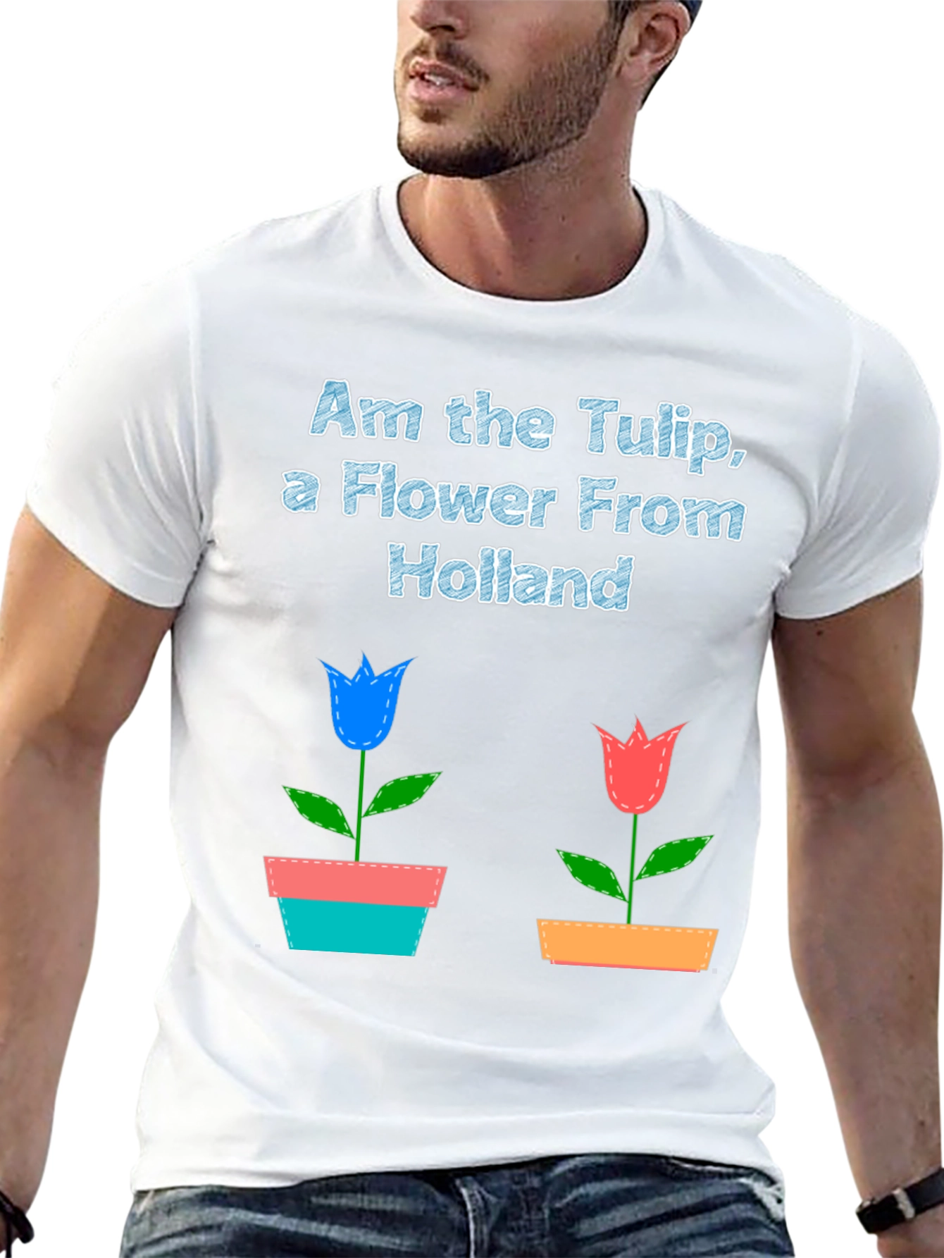 Holland Tulip Flower Graphic T-Shirt