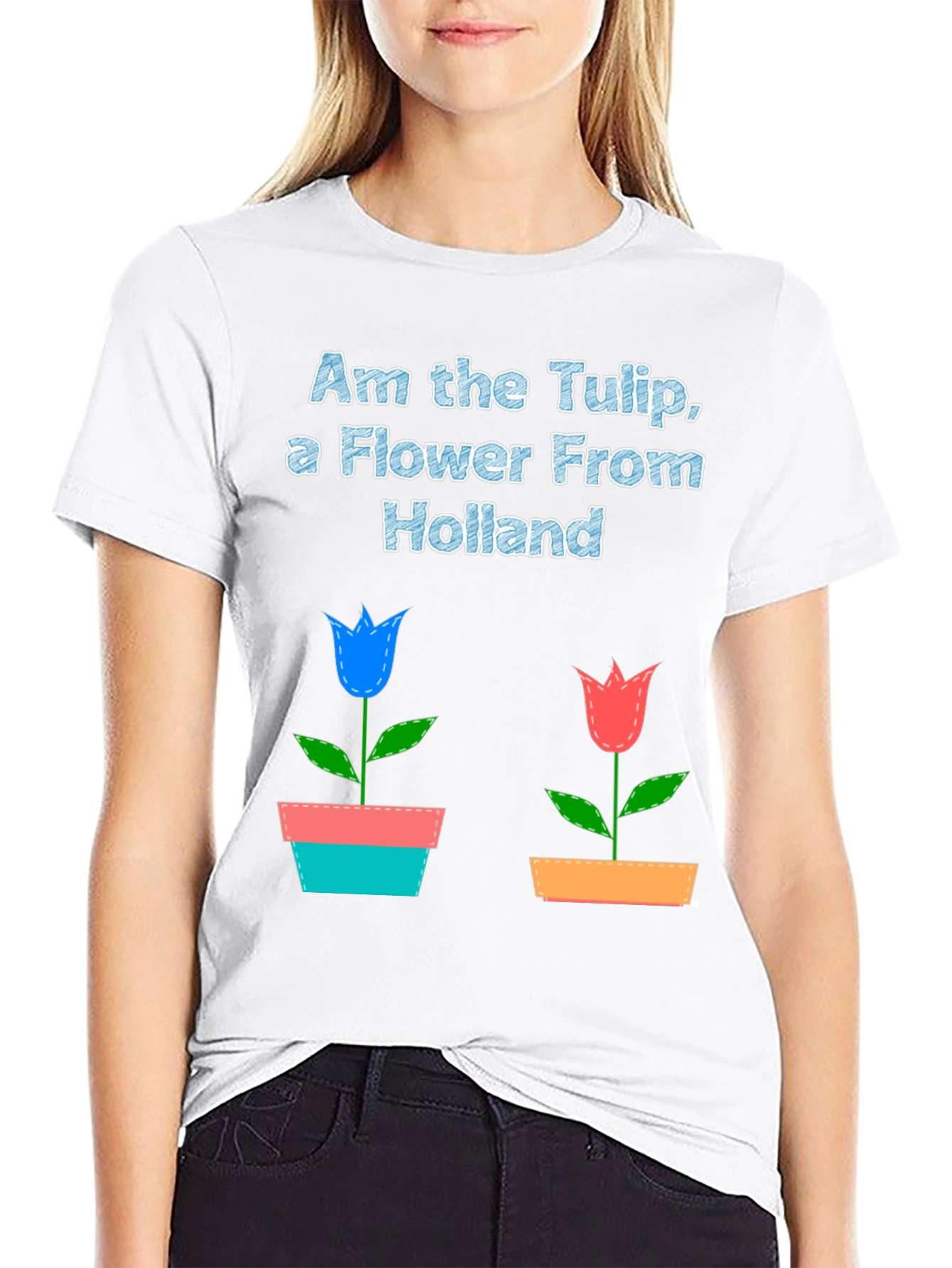 Holland Tulip Flower Graphic T-Shirt